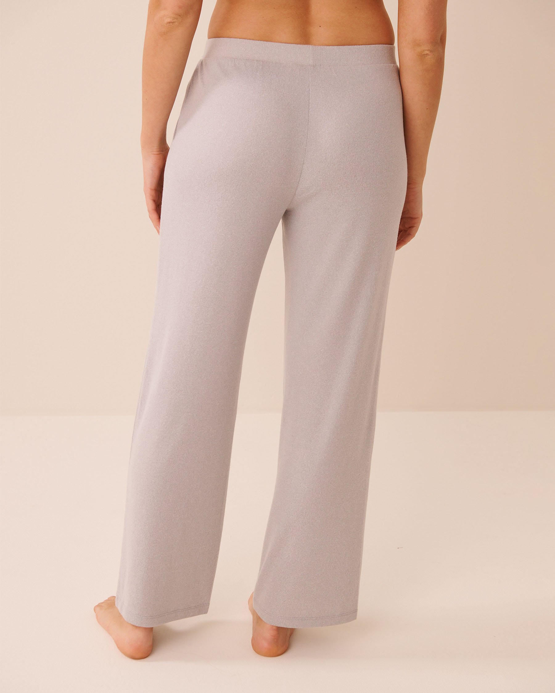 LA VIE EN ROSE Soft Knit Pants Grey 50200112 - View2