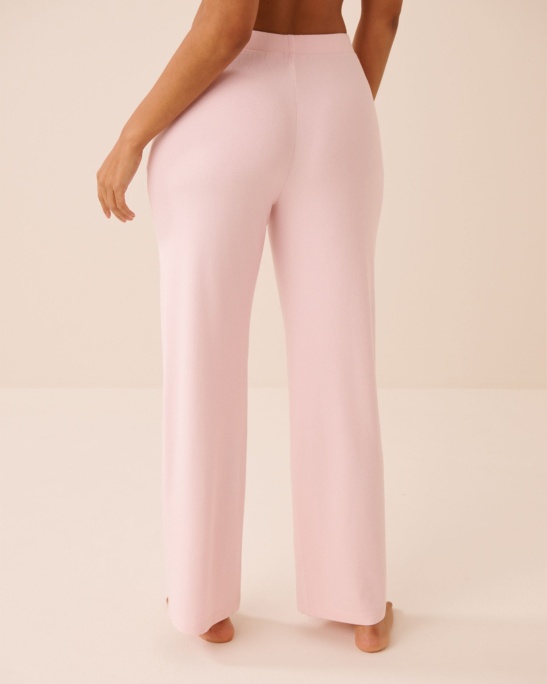 LA VIE EN ROSE Soft Knit Pants Baby Pink 50200112 - View2