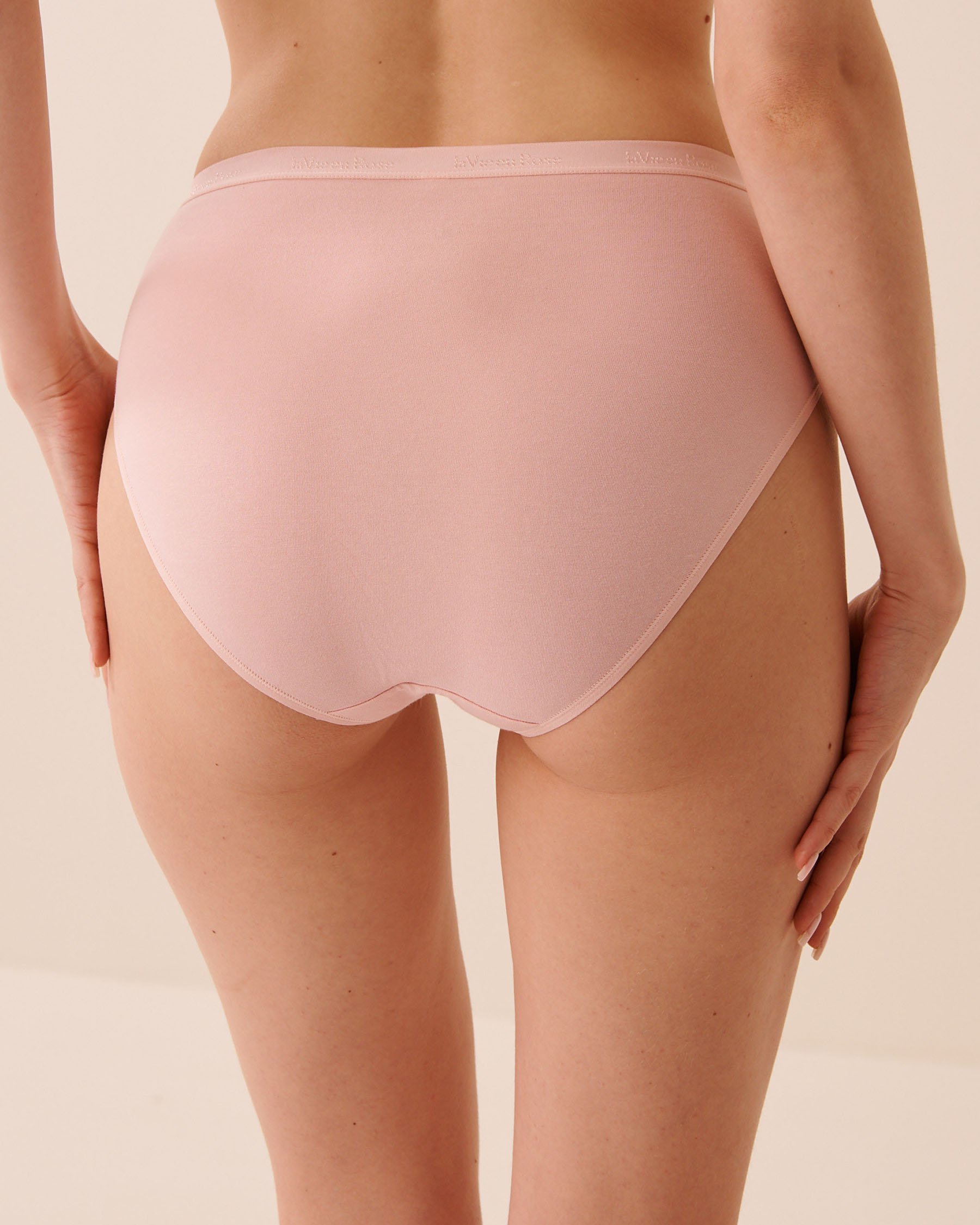 LA VIE EN ROSE Cotton High Waist Bikini Panty Peony Pink 20100739 - View2