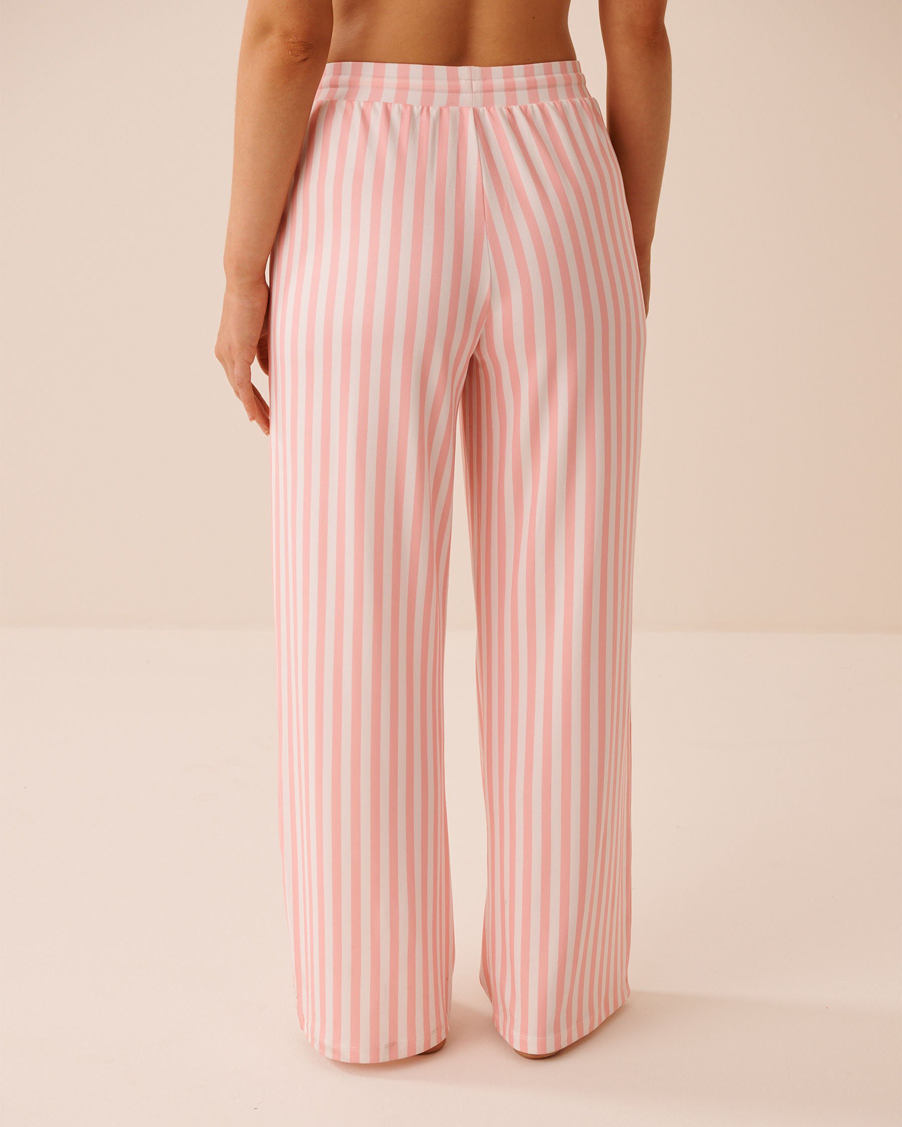 LA VIE EN ROSE Floral Stripe Print Super Soft Pajama Pants Pink Floral Stripe 40200825 - View2