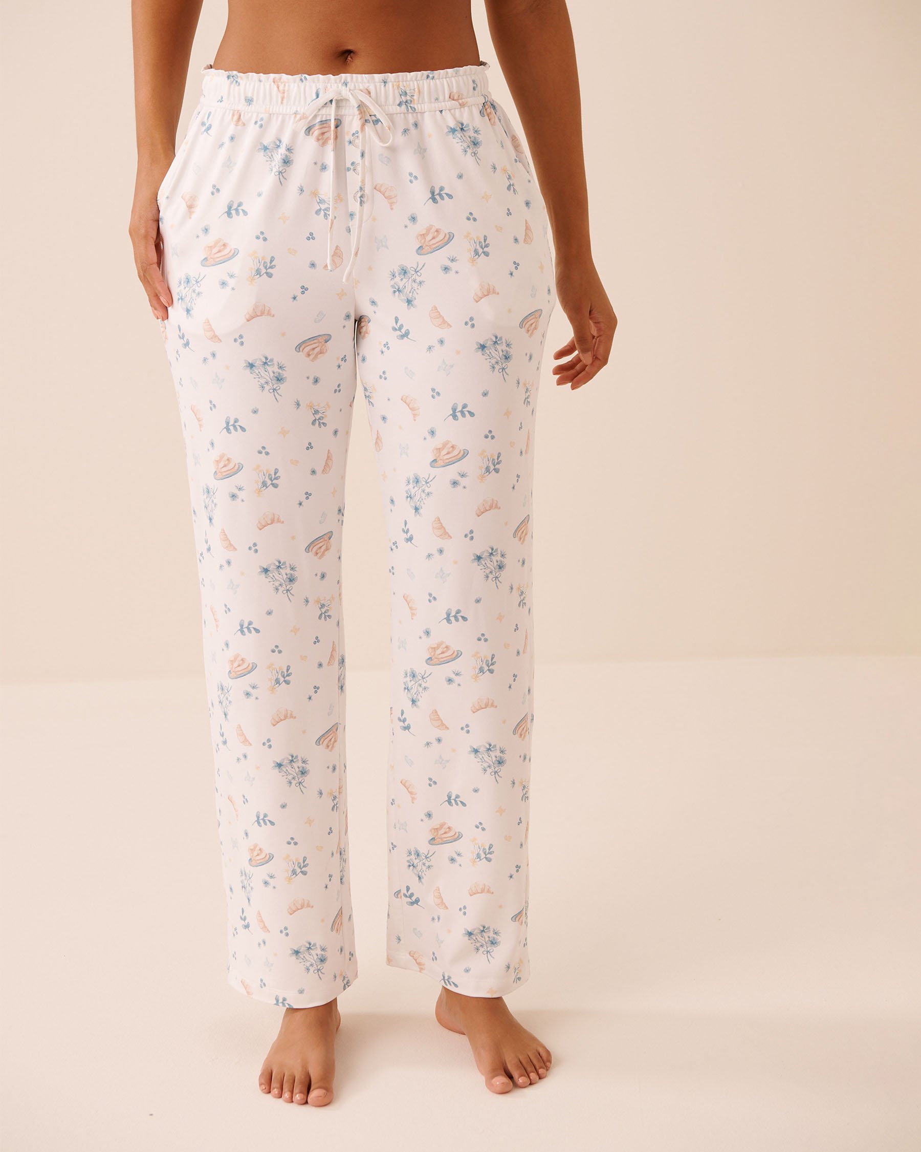 LA VIE EN ROSE Brunch Print Super Soft Pajama Pants Meadow Brunch 40200827 - View1
