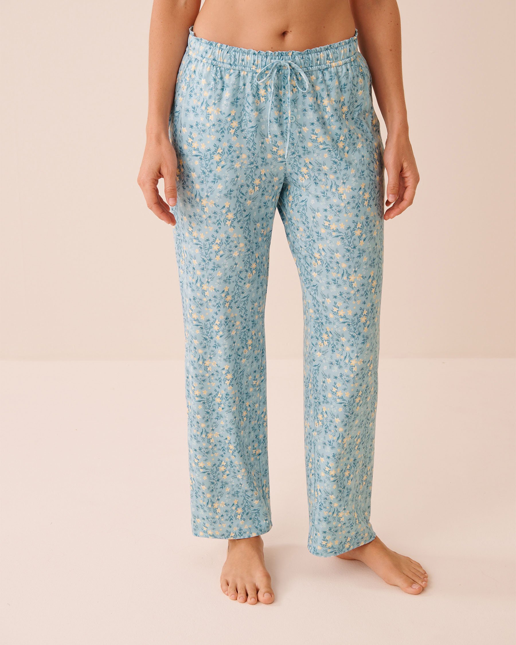 LA VIE EN ROSE Ditsy Floral Print Super Soft Pajama Pants Blue Ditsy Floral 40200827 - View1