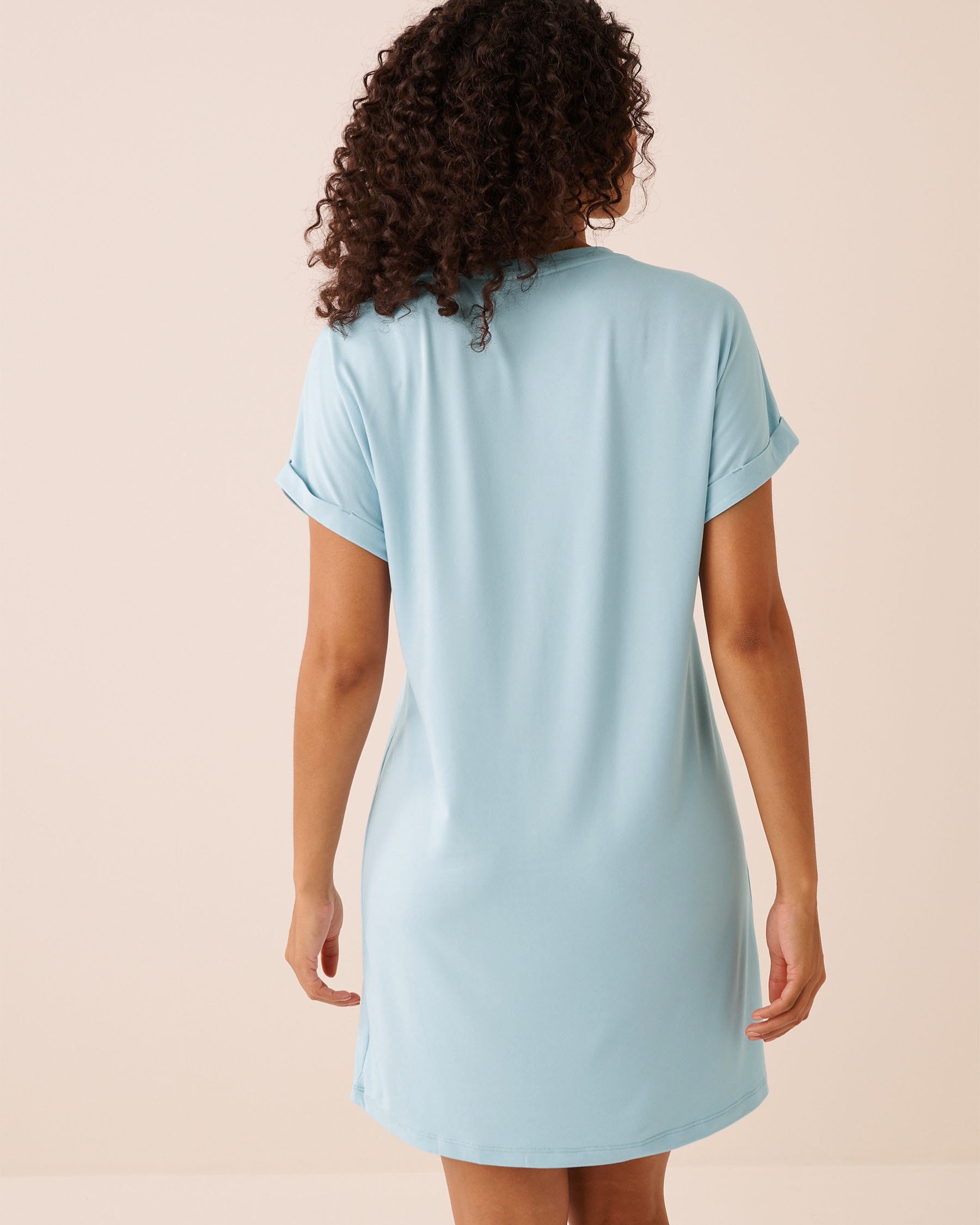 LA VIE EN ROSE Brunch Print Super Soft Sleepshirt Baby Blue 40500484 - View2