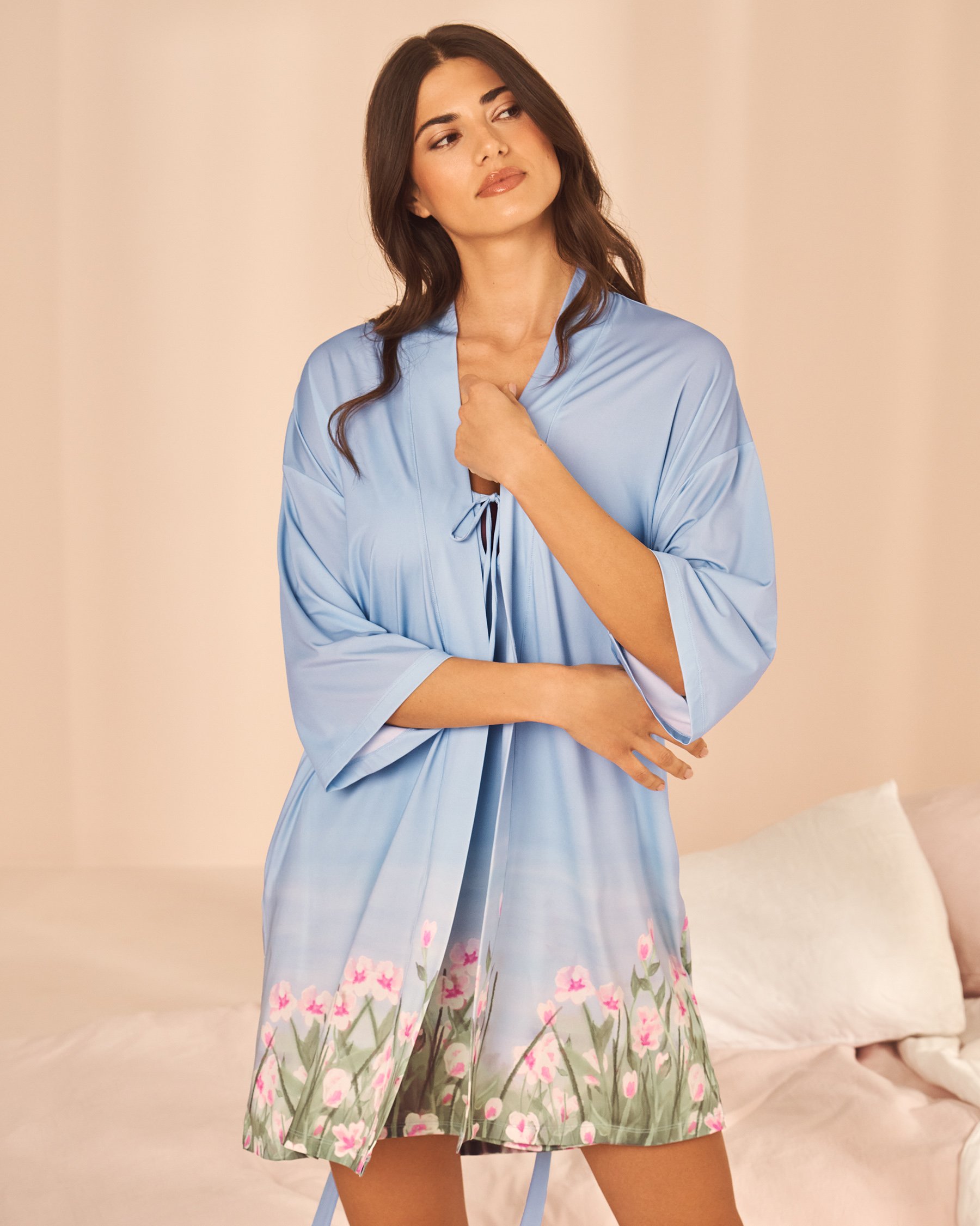 LA VIE EN ROSE Flower Field Print Kimono Flower Field 60600120 - View1