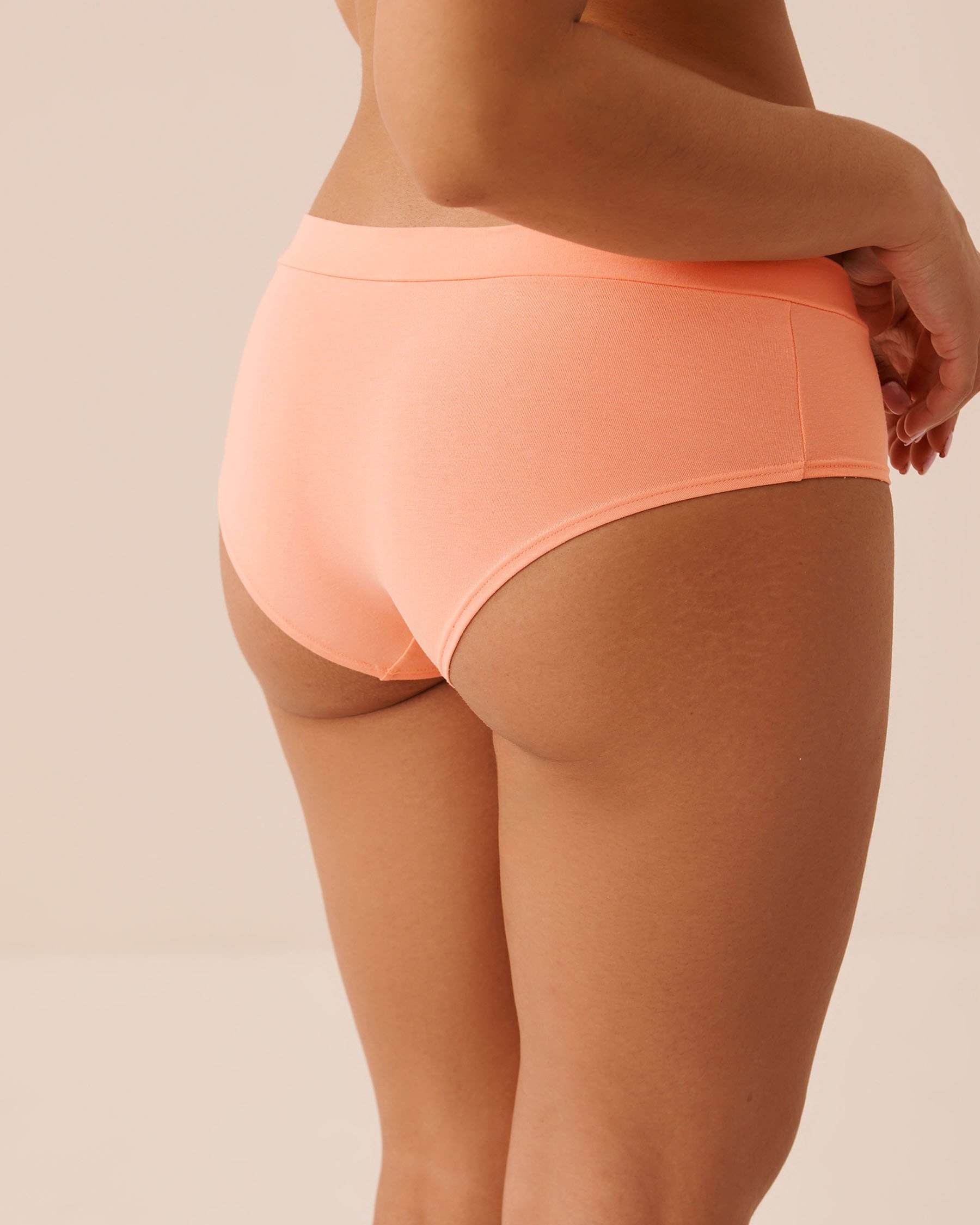 LA VIE EN ROSE Cotton Hiphugger Panty Peach 20100761 - View2