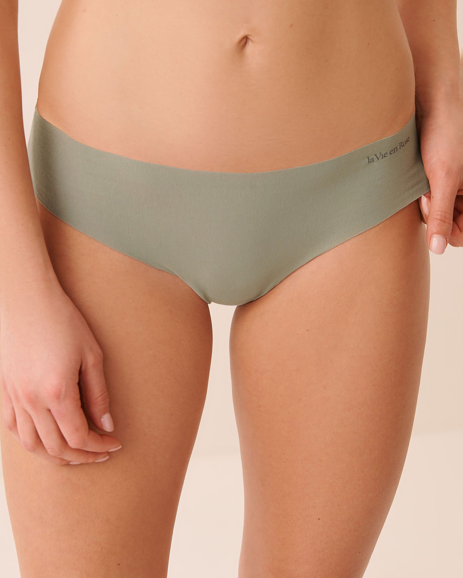 LA VIE EN ROSE Cotton Invisible Cheeky Panty Sage Green 20100748 - View1