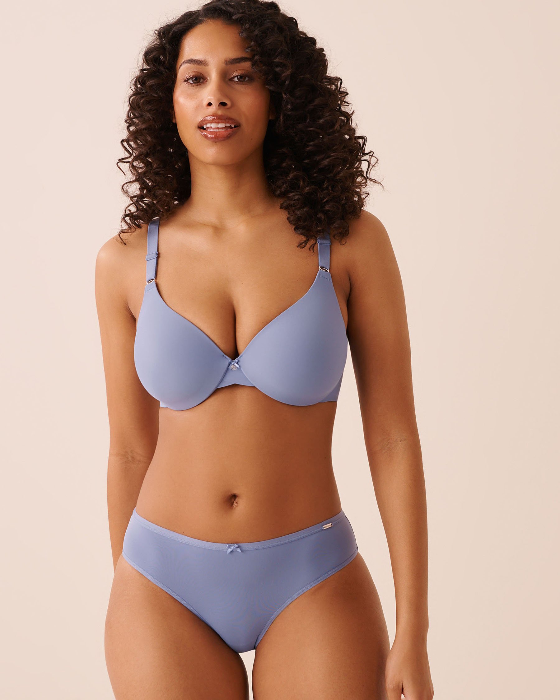 LA VIE EN ROSE Microfiber Sleek Back Bikini Panty Quiet Blue 20300515 - View4