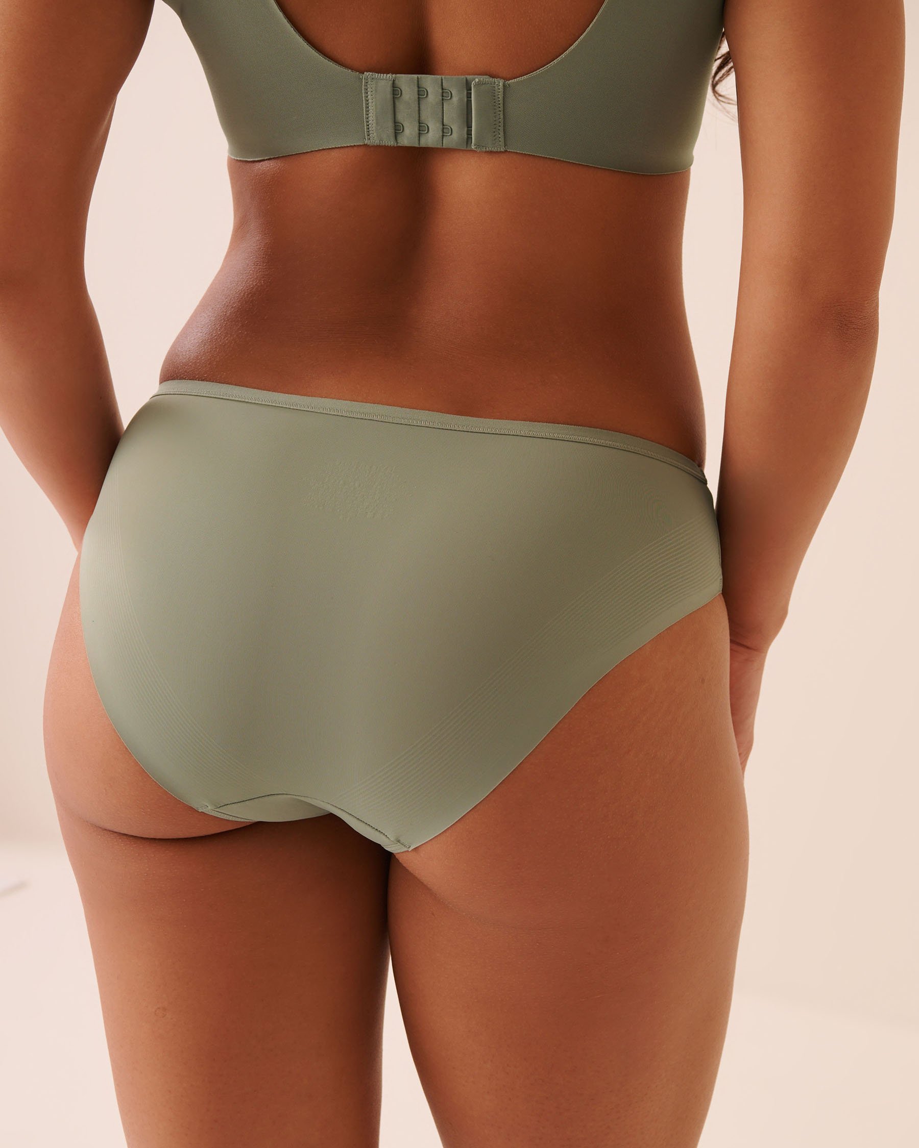 LA VIE EN ROSE Microfiber Sleek Back Bikini Panty Sage Green 20300515 - View2