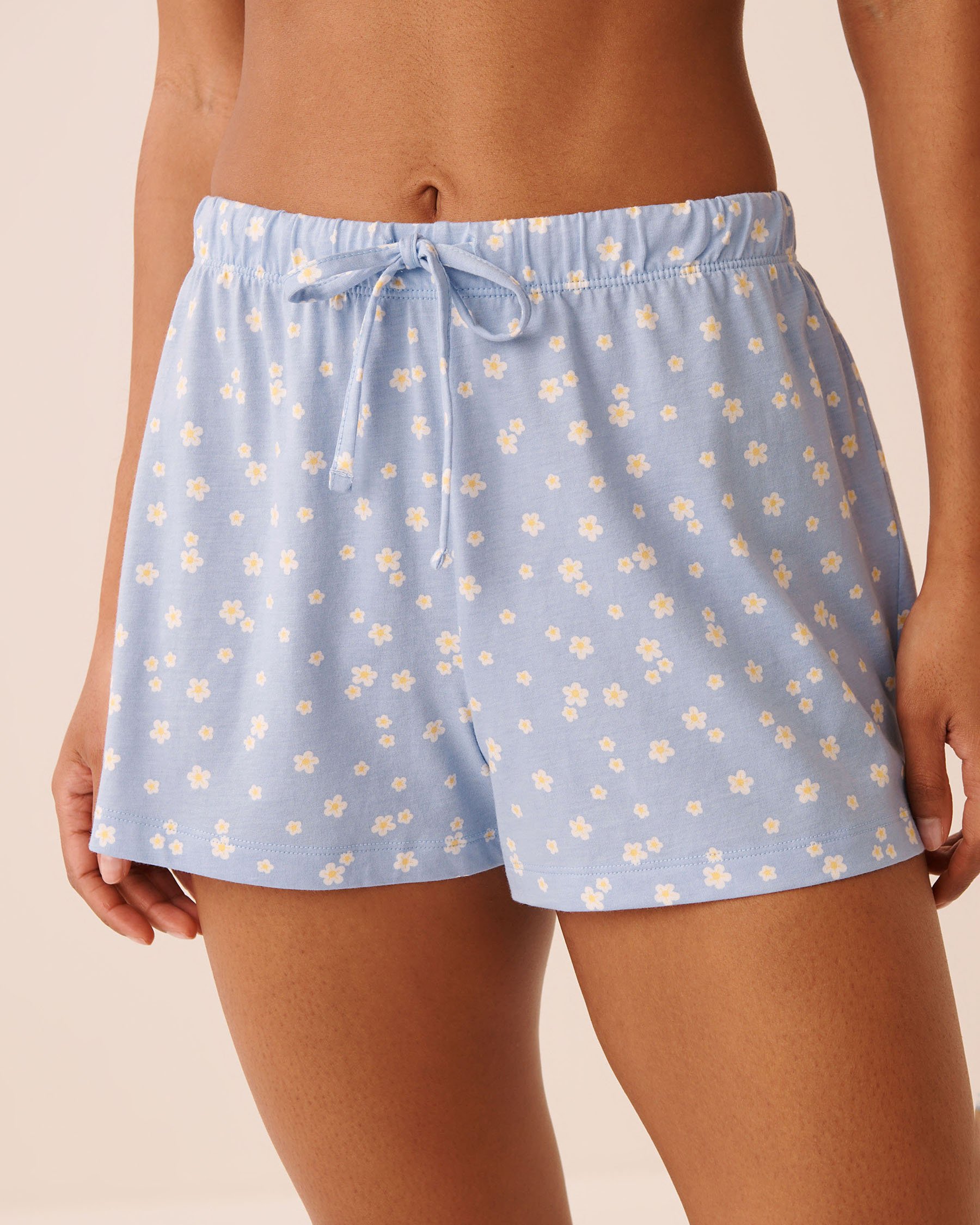 LA VIE EN ROSE Ensemble pyjama imprimé marguerite avec chemisier Bleu/Marguerites 40400096 - Voir4