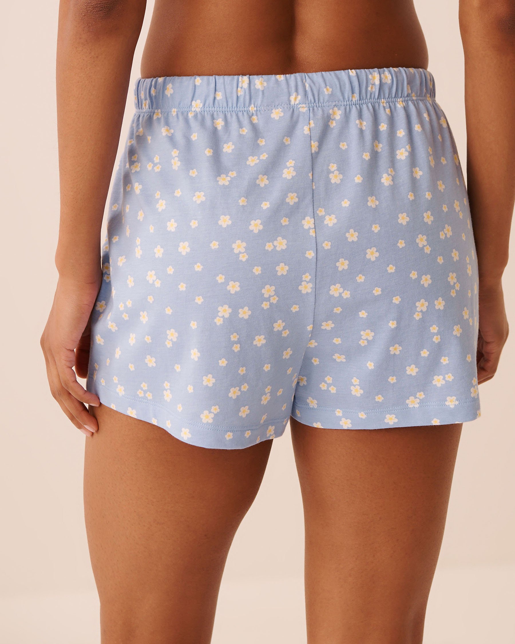 LA VIE EN ROSE Ensemble pyjama imprimé marguerite avec chemisier Bleu/Marguerites 40400096 - Voir5