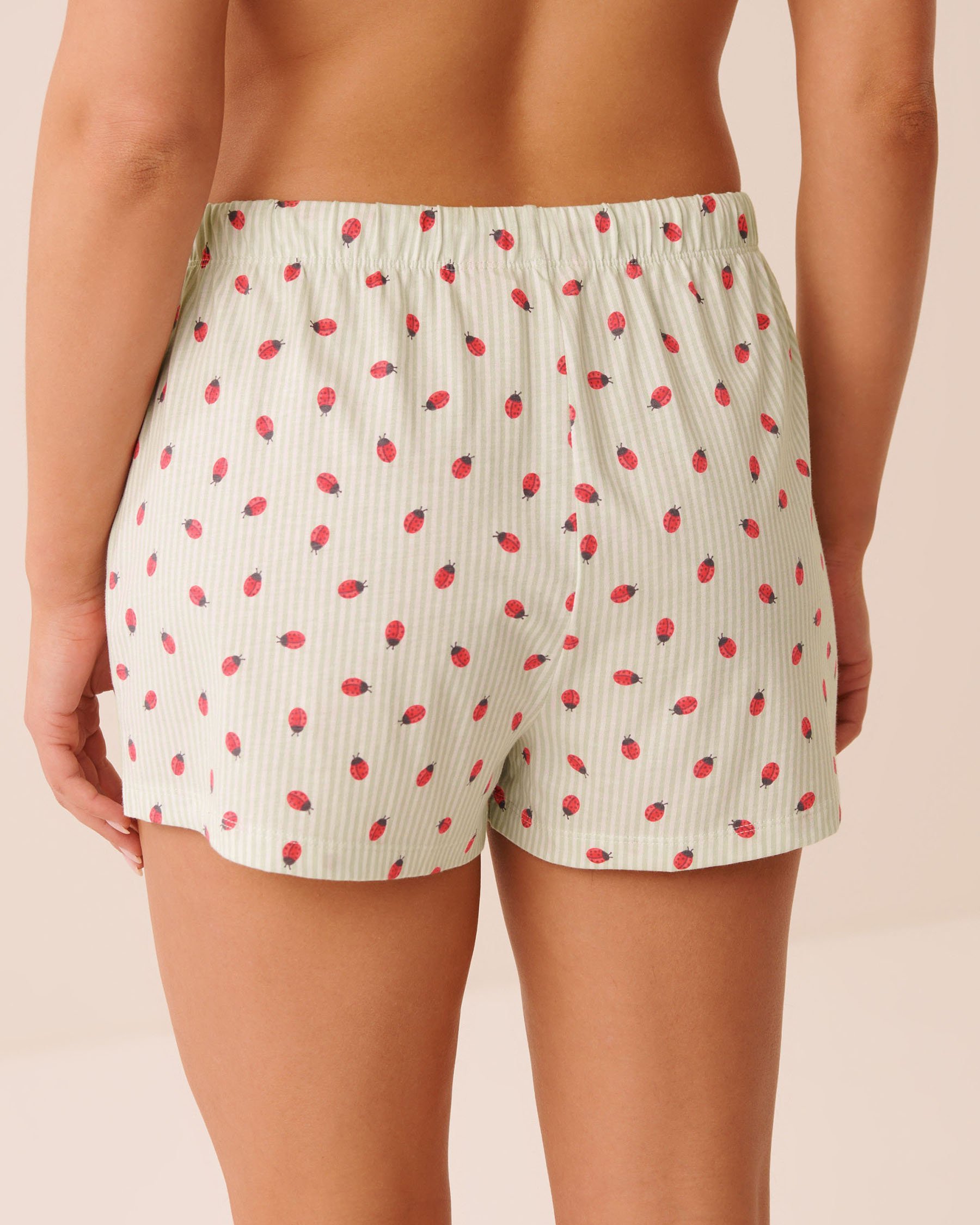 LA VIE EN ROSE Ladybug Print Shirt PJ Set Green/Ladybugs 40400096 - View6