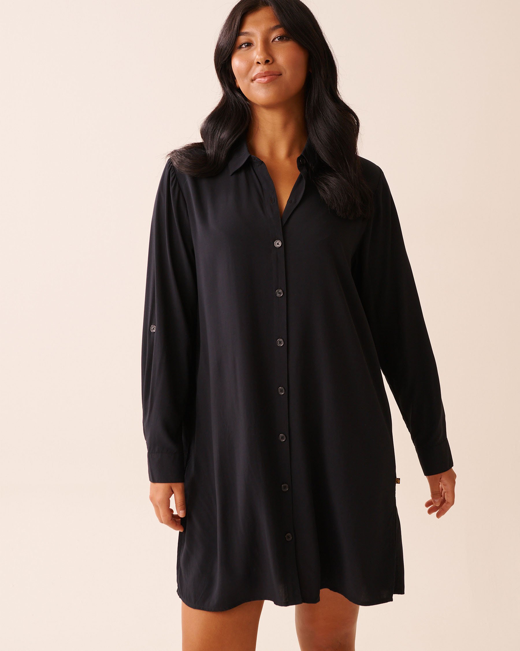 LA VIE EN ROSE AQUA Chemise longue de plage Noir 80400072 - View2