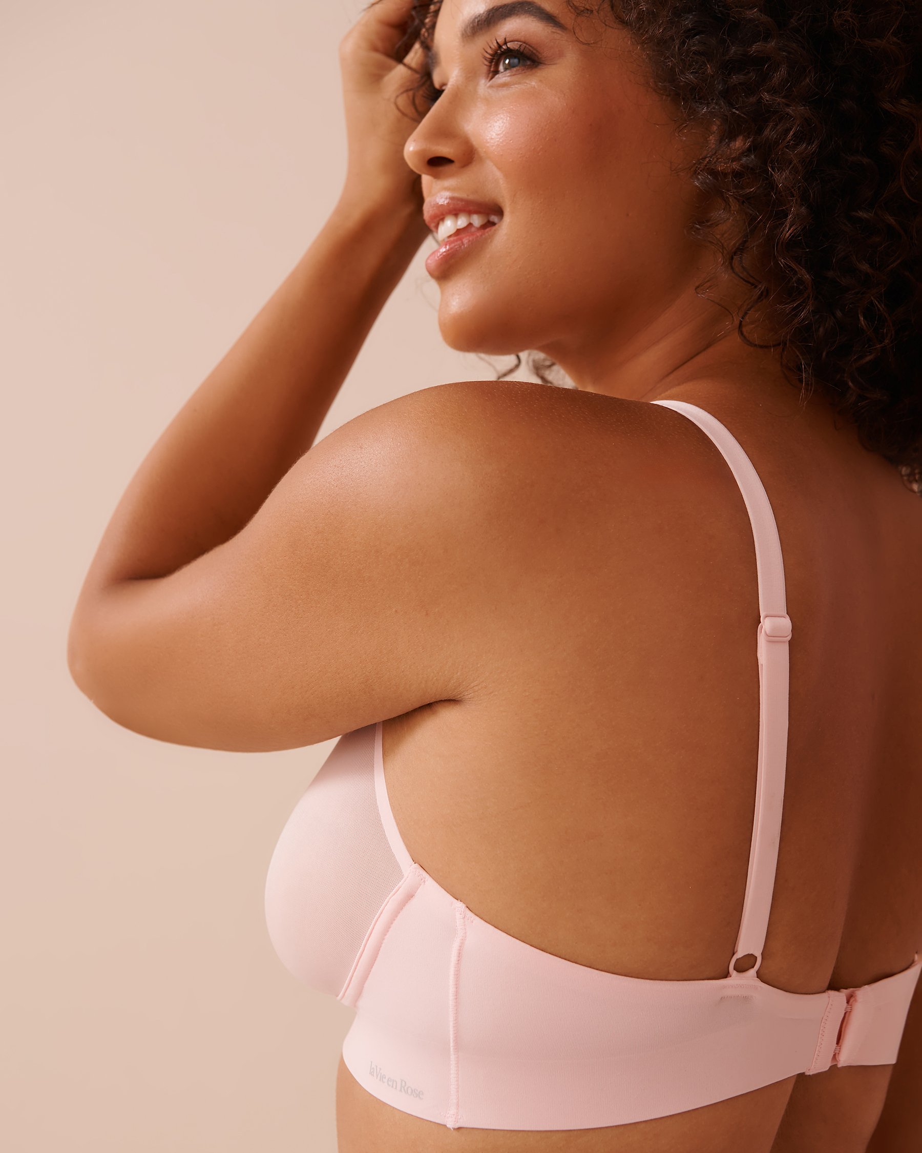 LA VIE EN ROSE Sheer Mesh Bralette Pink 10100152 - View2