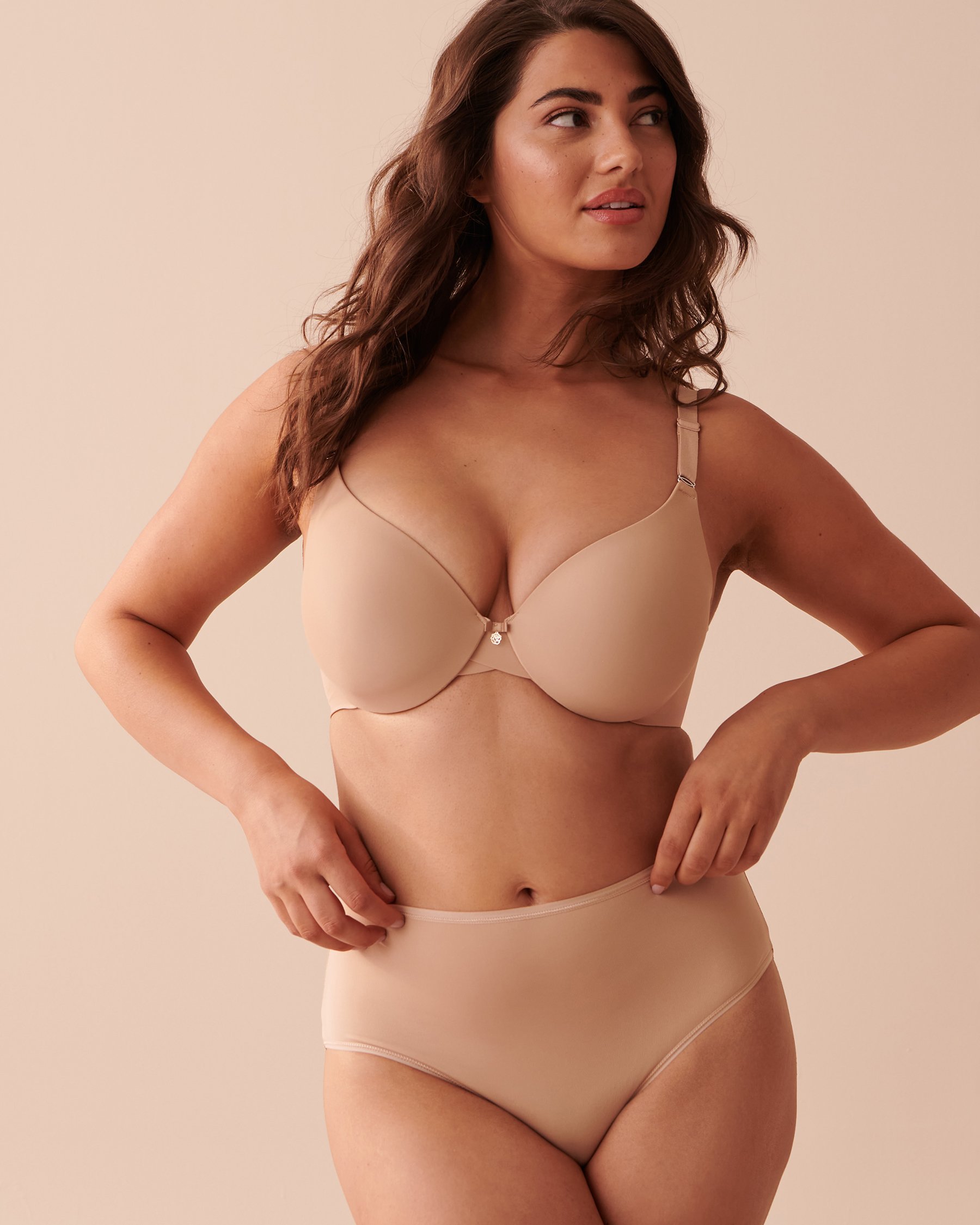 LA VIE EN ROSE Lightly Lined Sleek Back Bra Latte 169-113-1-00 - View5