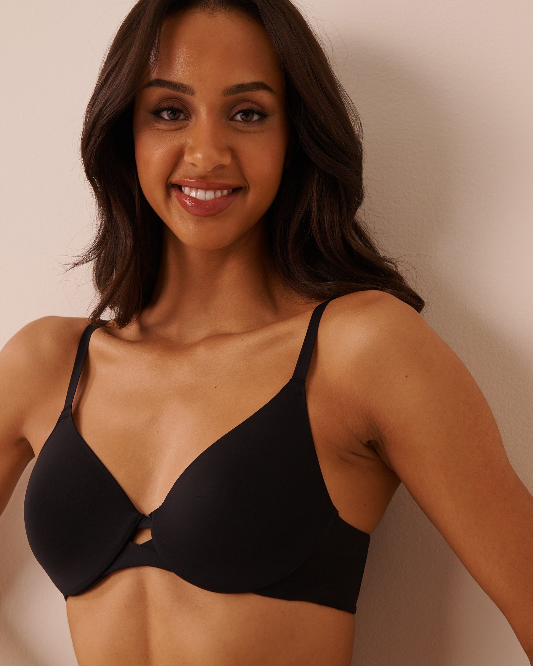LA VIE EN ROSE Unlined Cushioned Wire Bra Black 591-113-0-00 - View4