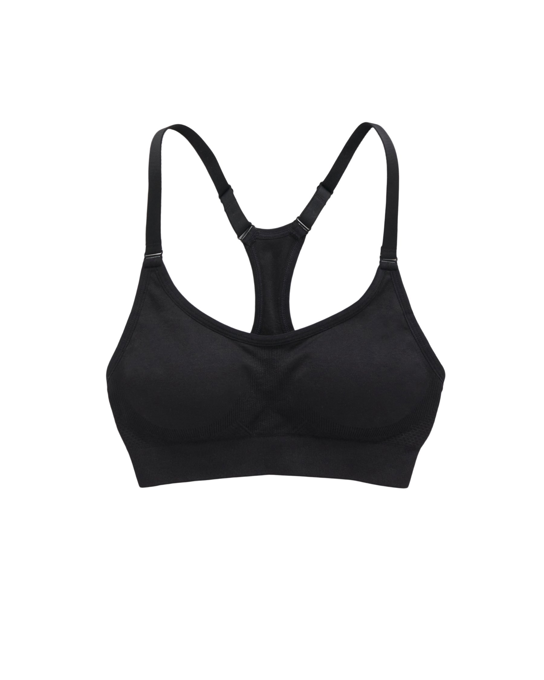 LA VIE EN ROSE Low Impact Racerback Seamless Sports Bra Black 687-114-0-00 - View8