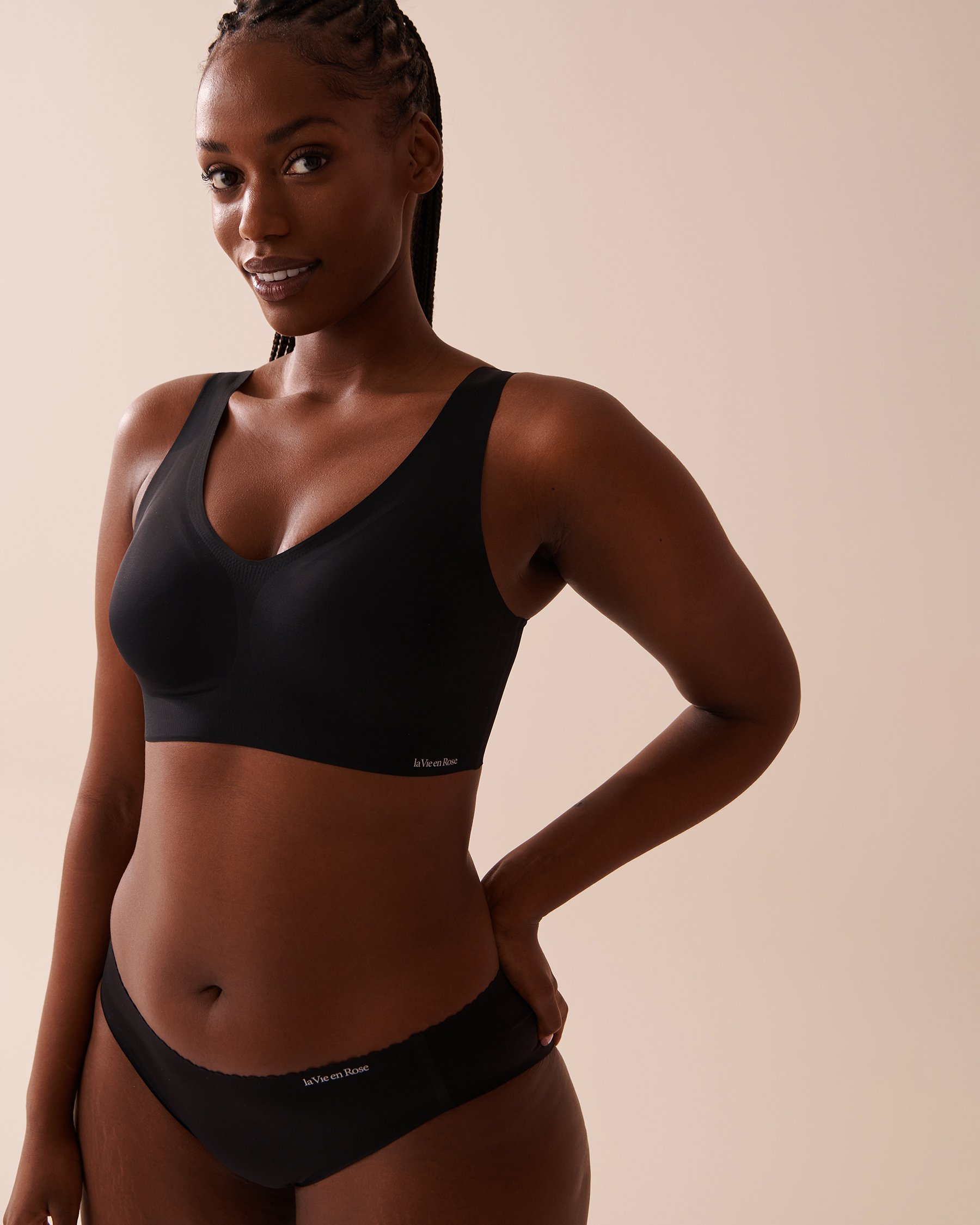 LA VIE EN ROSE Cami lounge push-up Noir 534-113-1-00 - Voir8