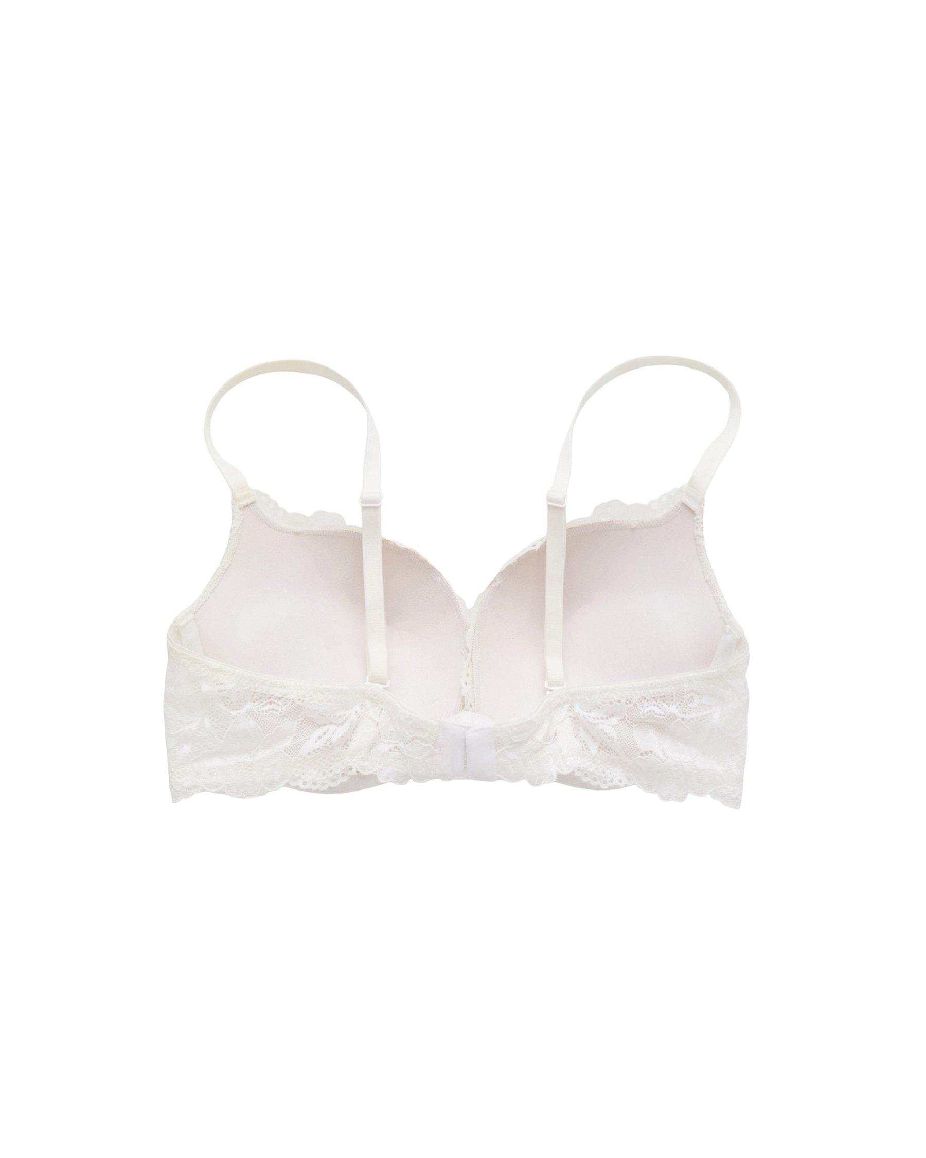 LA VIE EN ROSE Push-up Plunge Demi Bra White Lace 107-115-1-00 - View7