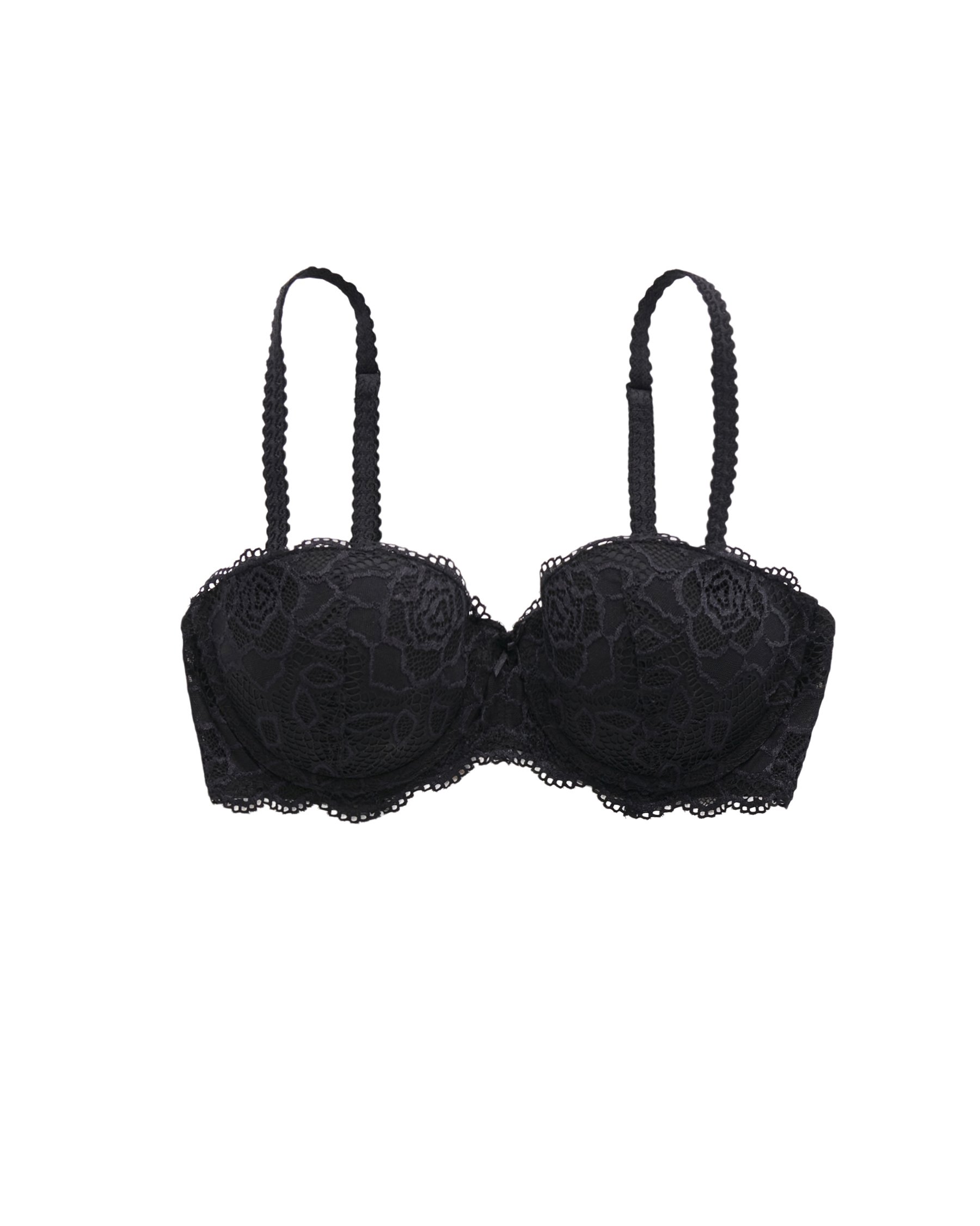 LA VIE EN ROSE Push-up Strapless Demi Bra Black 596-115-0-00 - View5