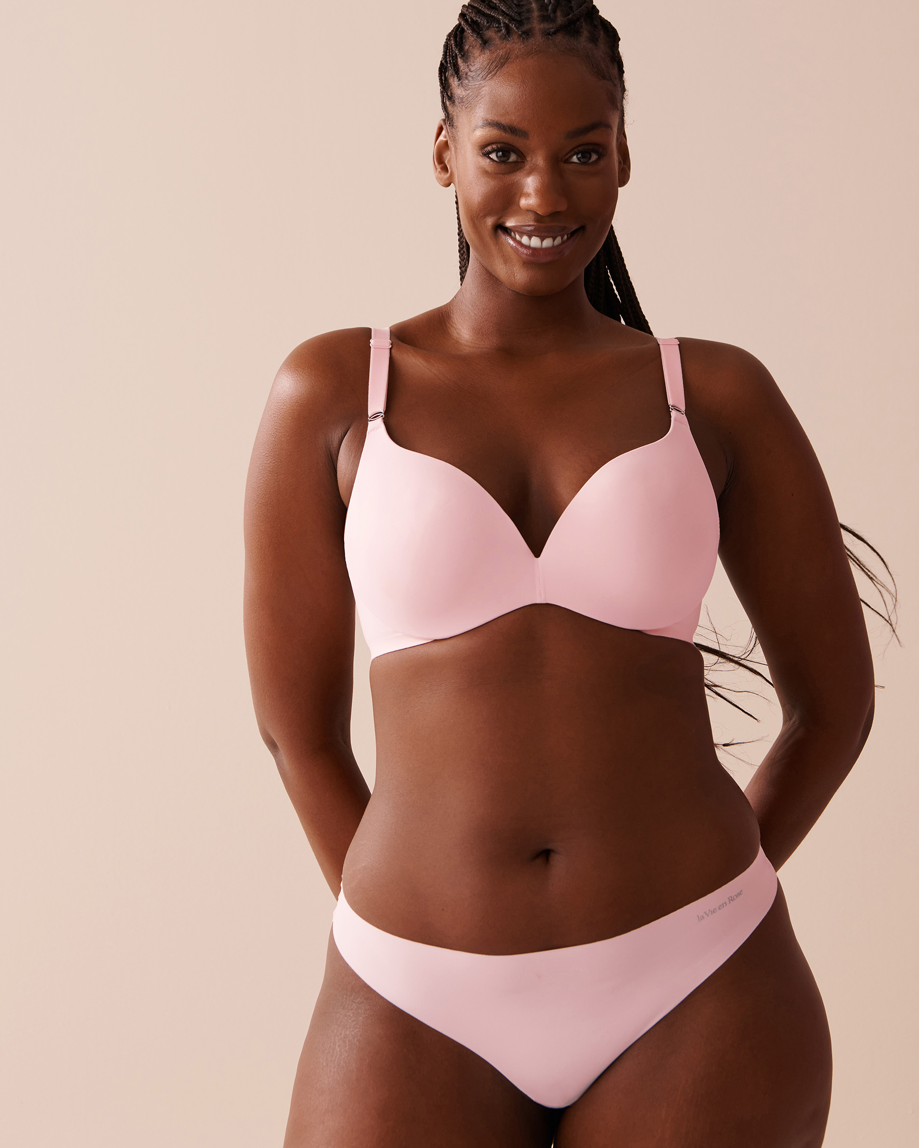 LA VIE EN ROSE Push-up Wireless Sleek Back Bra Pink 10300014 - View2