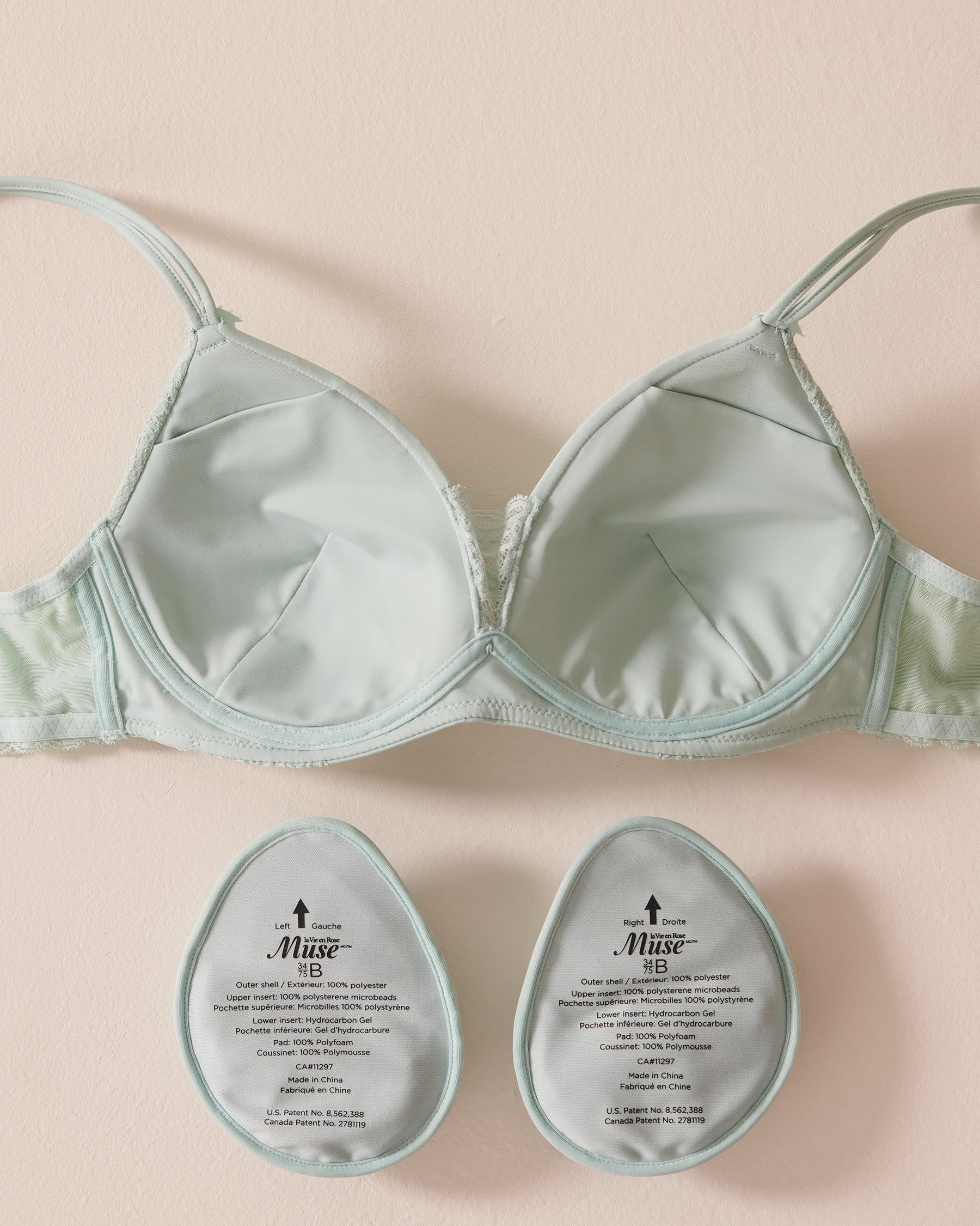 LA VIE EN ROSE Lightly Lined Wireless Mastectomy Bra Cool mint 10200257 - View2