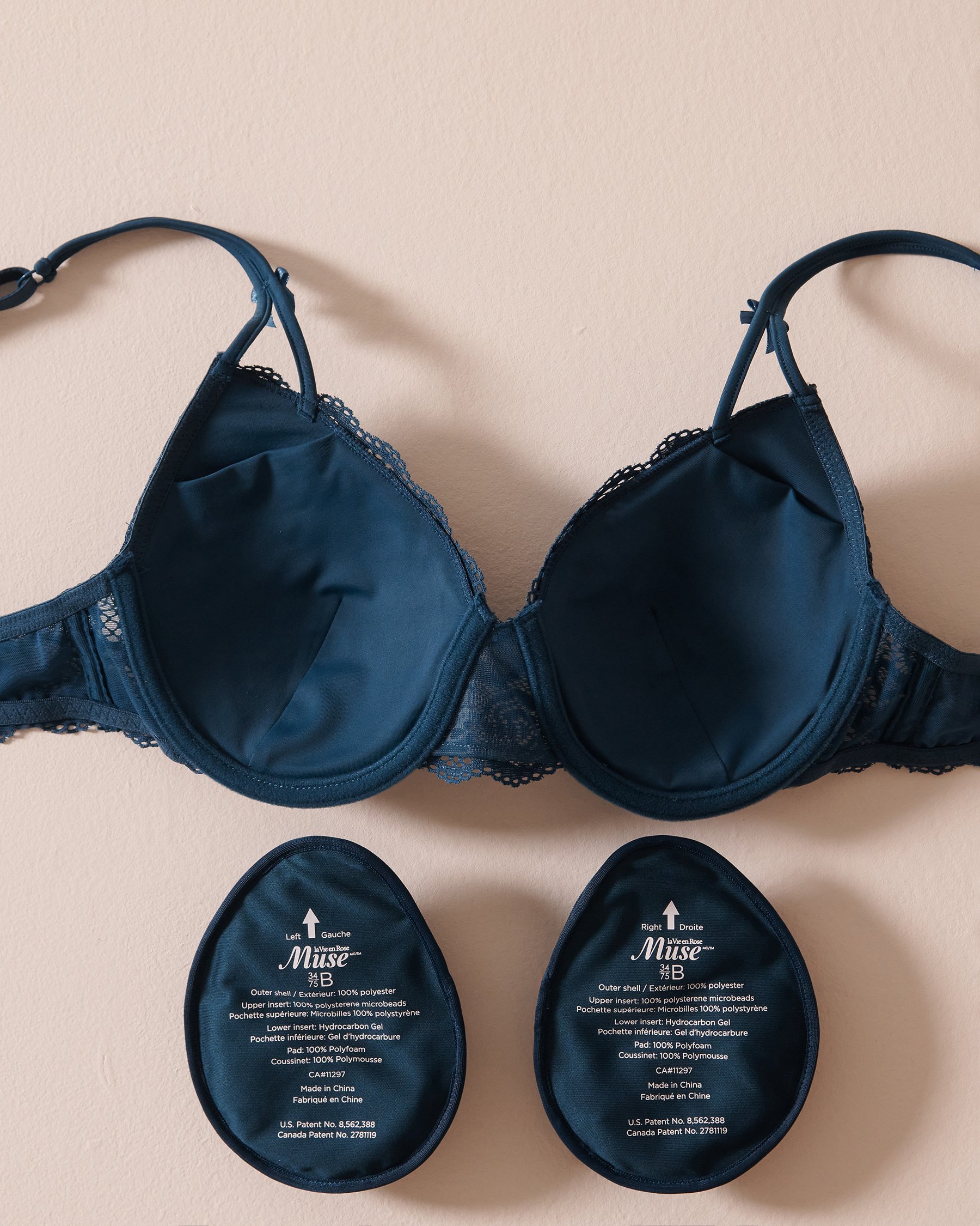 LA VIE EN ROSE Lightly Lined Mastectomy Bra Teal 314-110-0-08 - View2