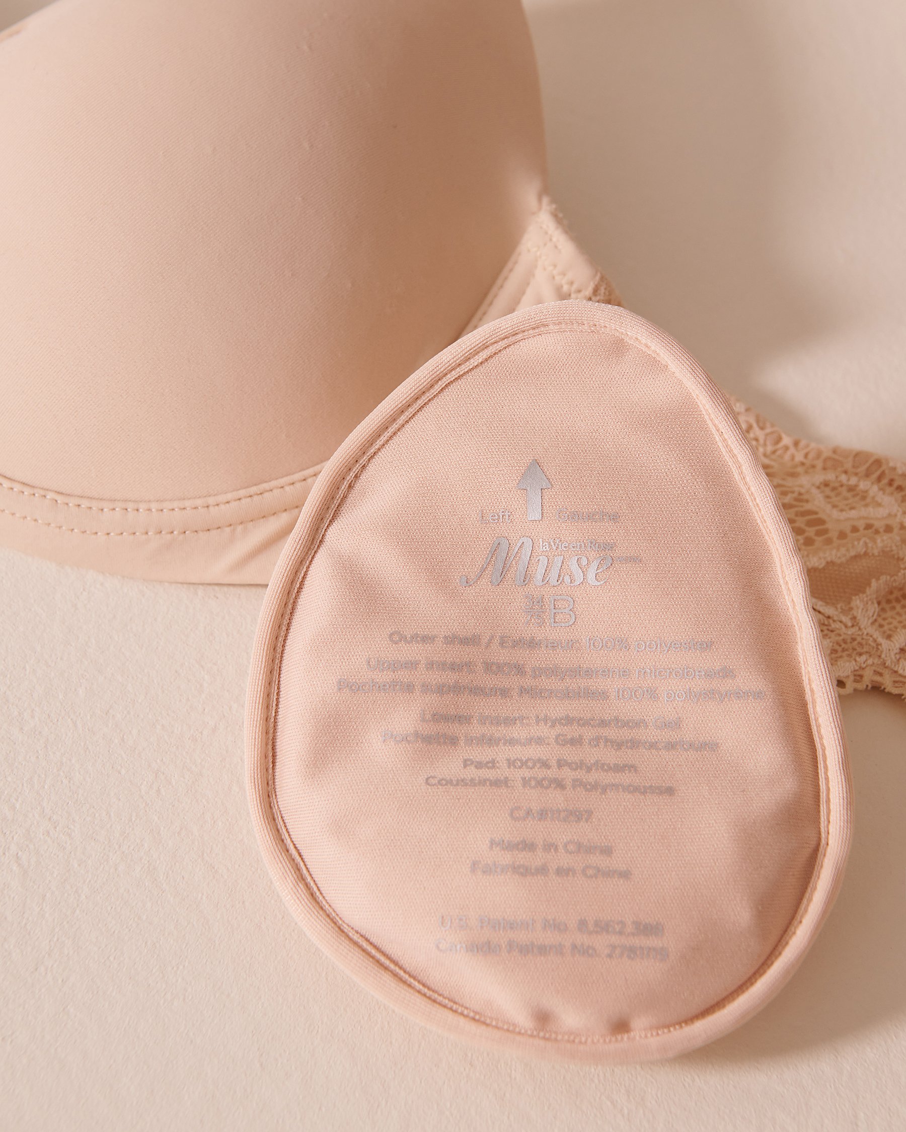 LA VIE EN ROSE Lightly Lined Wireless Mastectomy Bra Champagne 389-110-4-00 - View2