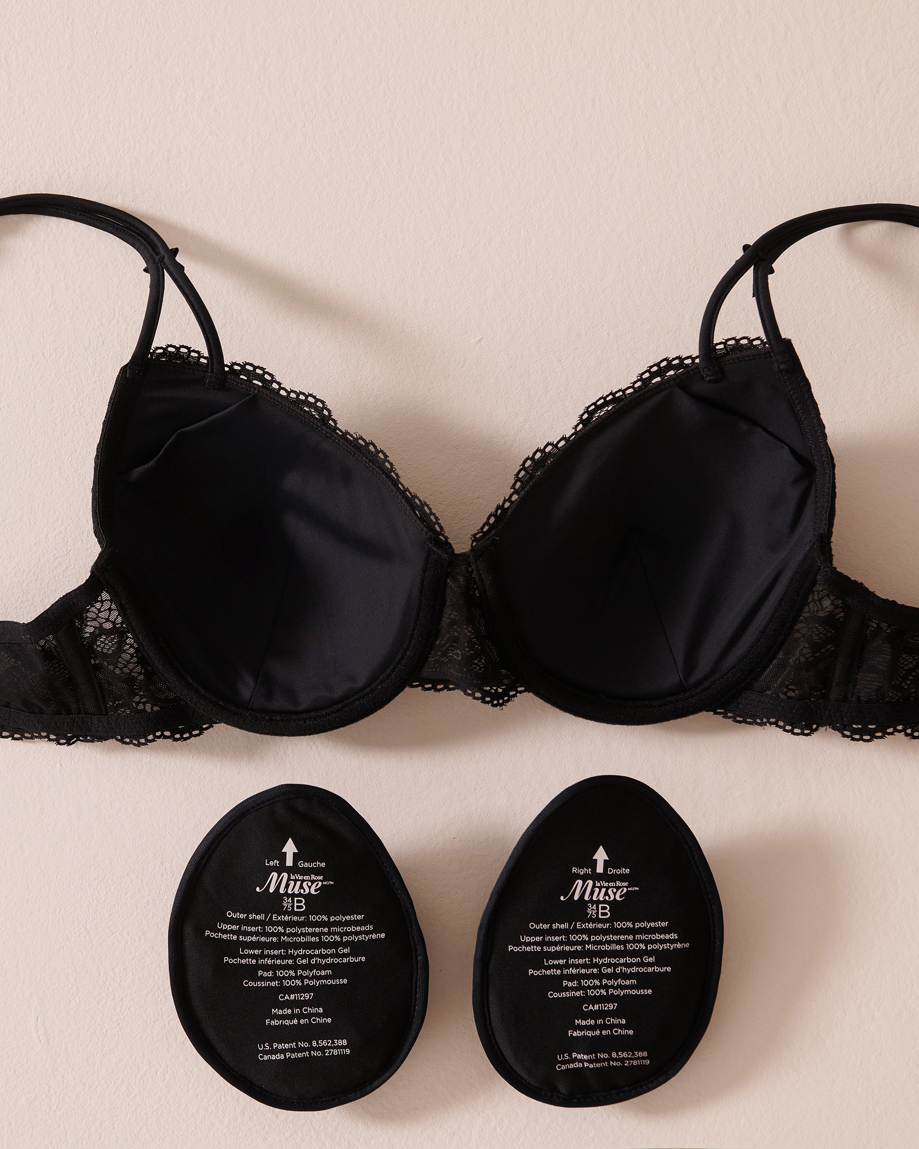 LA VIE EN ROSE Lightly Lined Mastectomy Bra Black 389-110-2-00 - View2