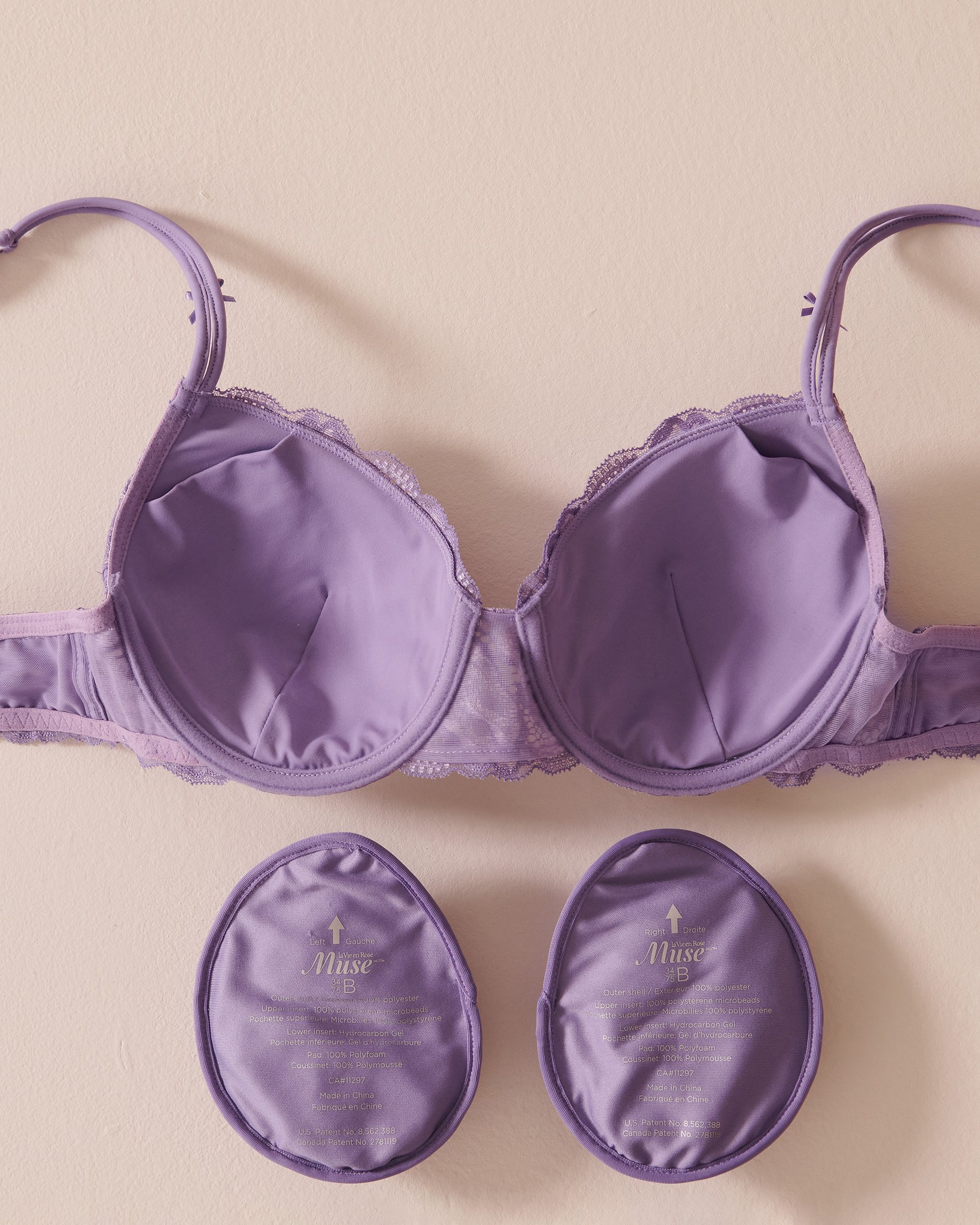 LA VIE EN ROSE Lightly Lined Mastectomy Bra Mauve 10200373 - View2