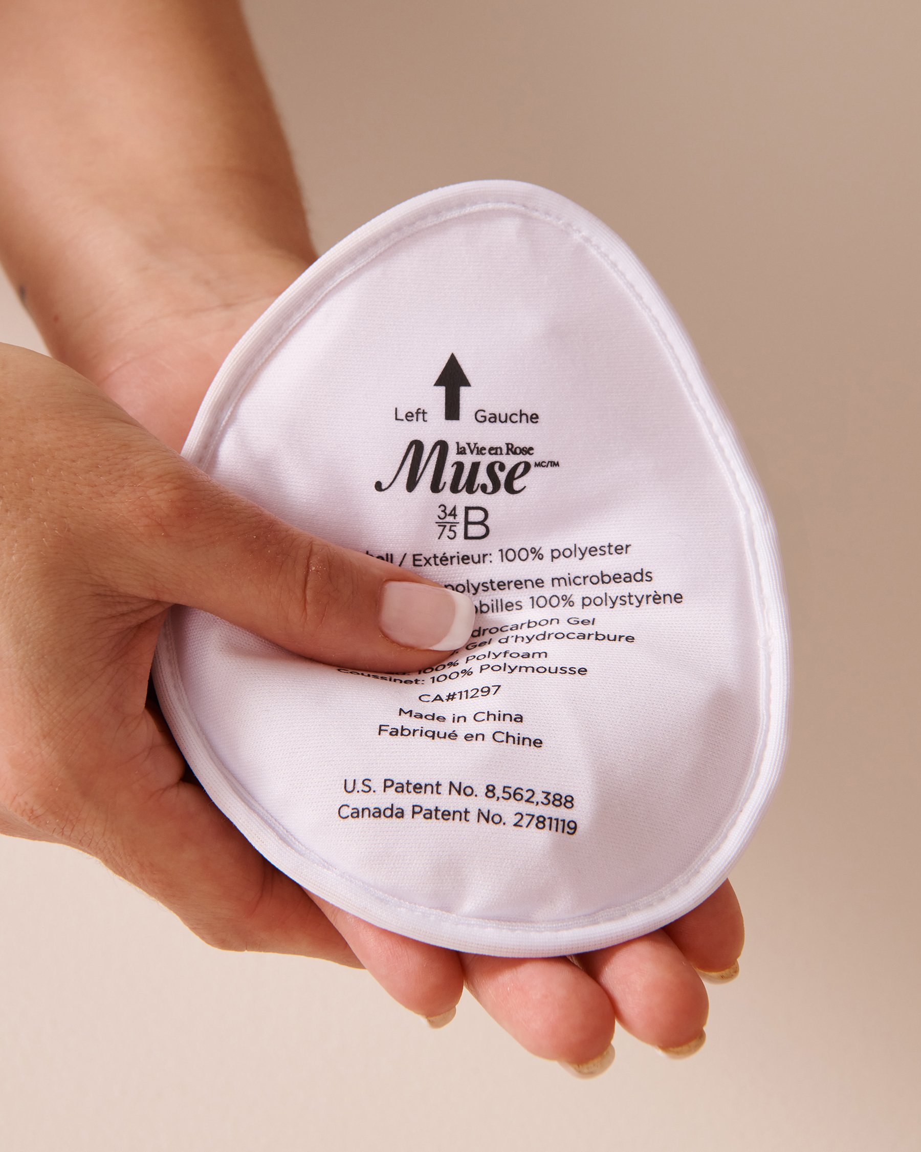 LA VIE EN ROSE Lightly Lined Wireless Mastectomy Bra White 389-110-4-00 - View4