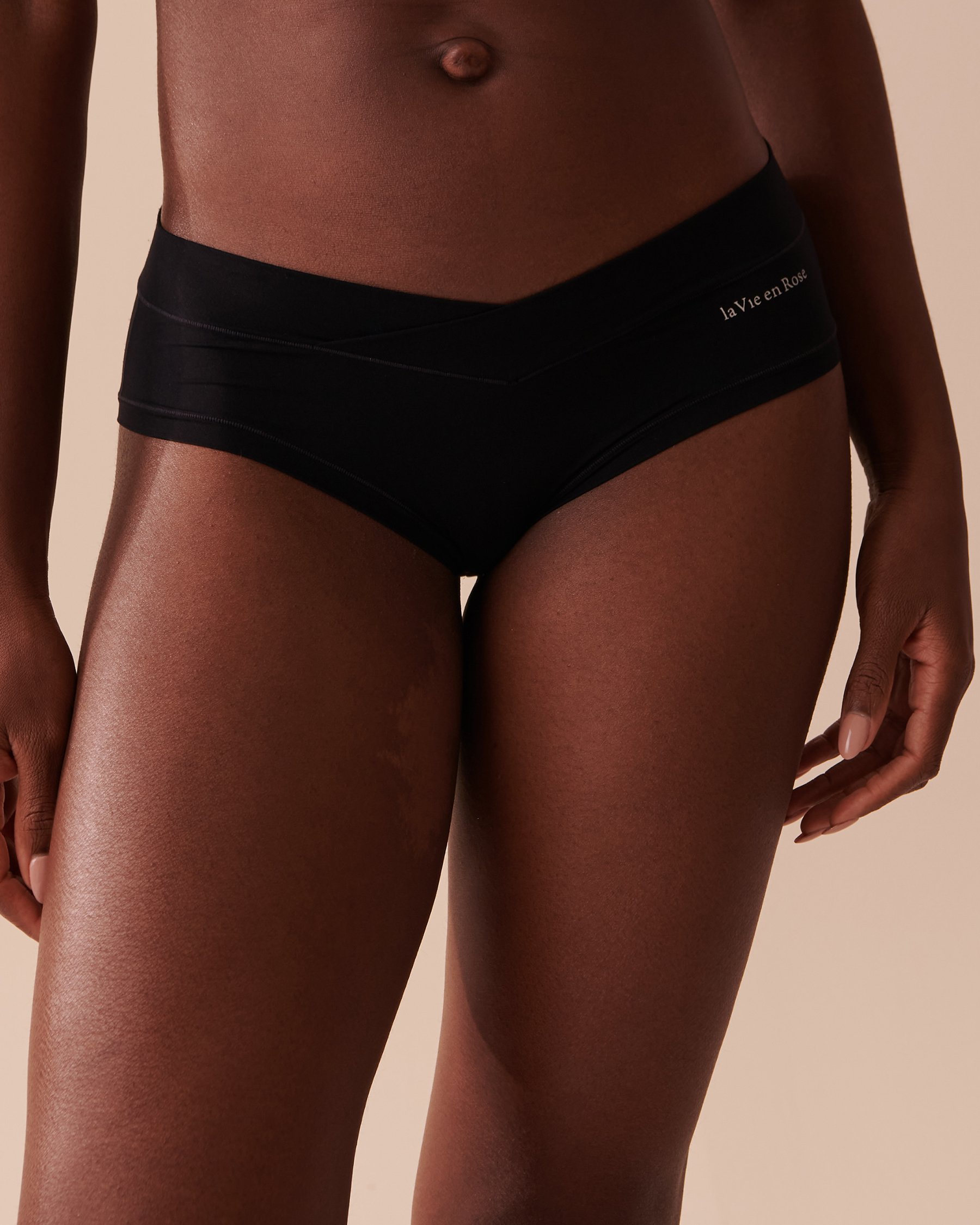 LA VIE EN ROSE Lot de 5 culottes aux hanches fit parfait Noir/Ombre grise 20200476 5PK - Voir4