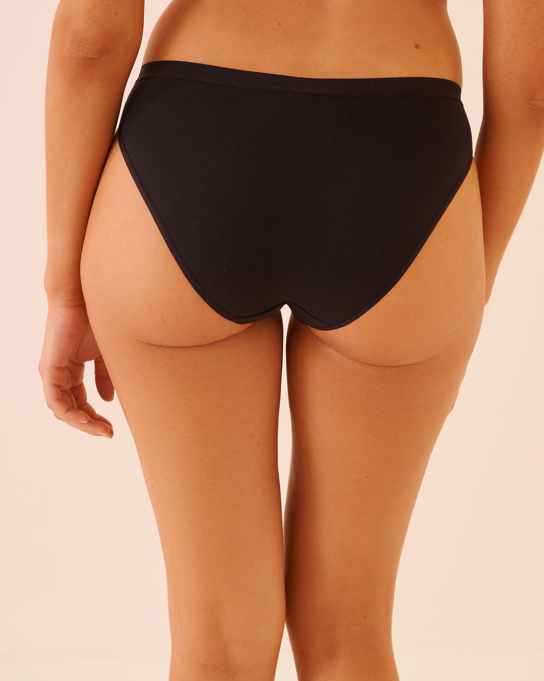 LA VIE EN ROSE Cotton Bikini Panty Black 20100695 - View2