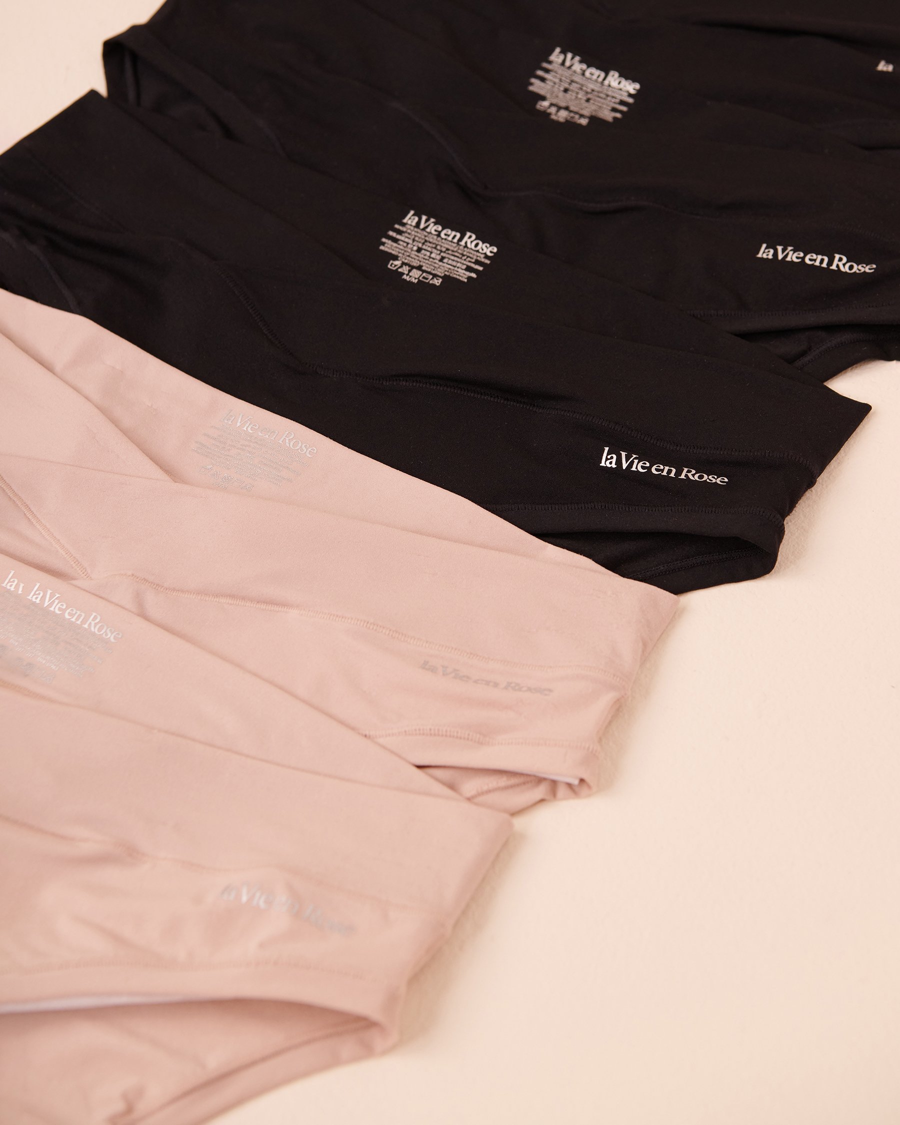 LA VIE EN ROSE Lot de 5 culottes bikini fit parfait Noir/Ombre grise 20200475 5PK - View2