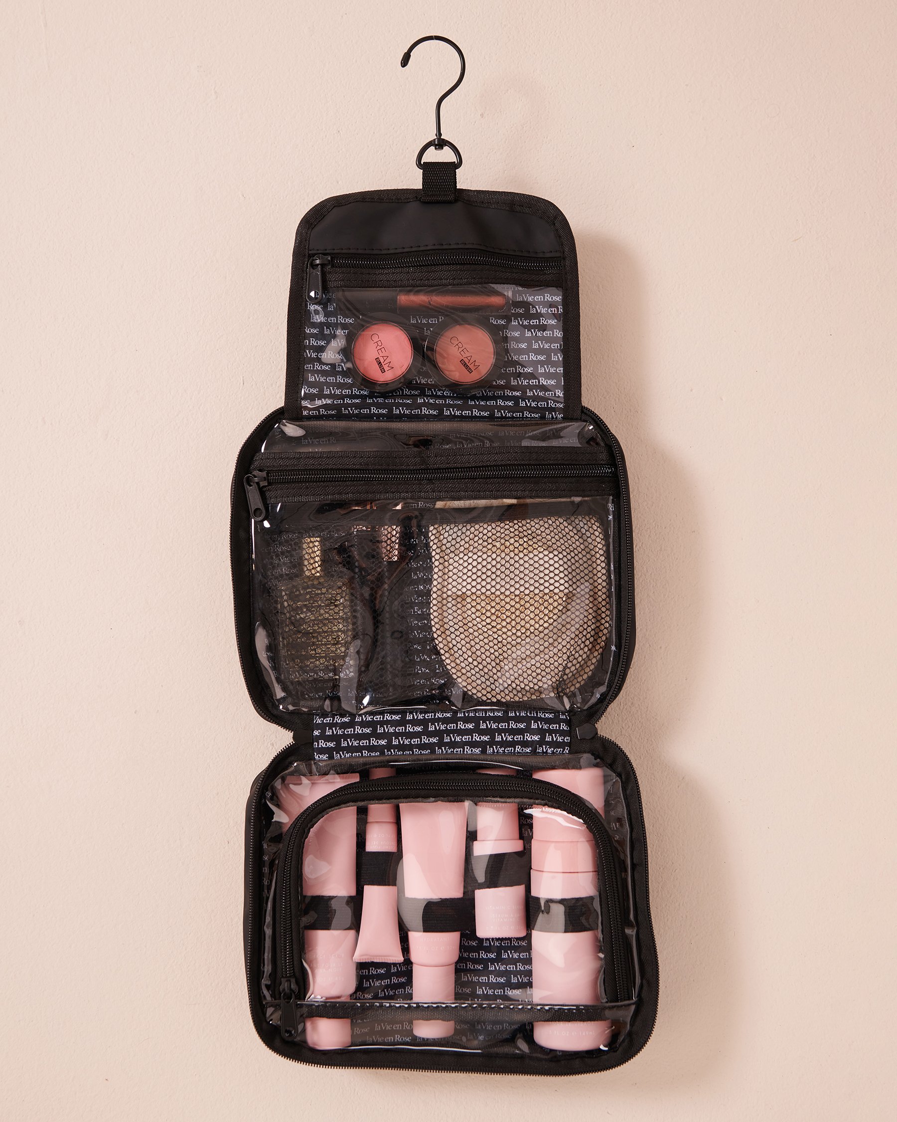 LA VIE EN ROSE Cosmetic Bag Black 40700386 - View1