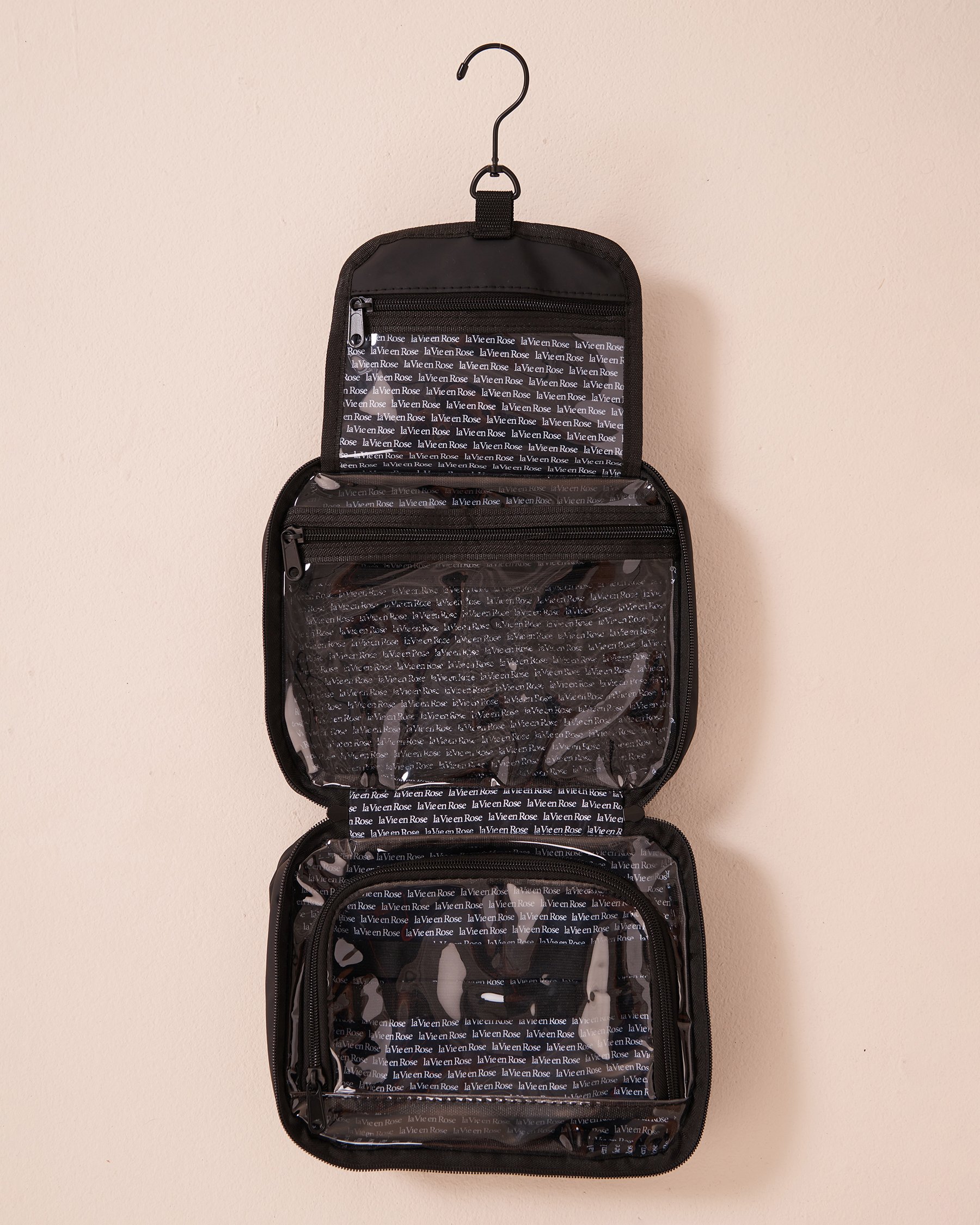 LA VIE EN ROSE Cosmetic Bag Black 40700386 - View3