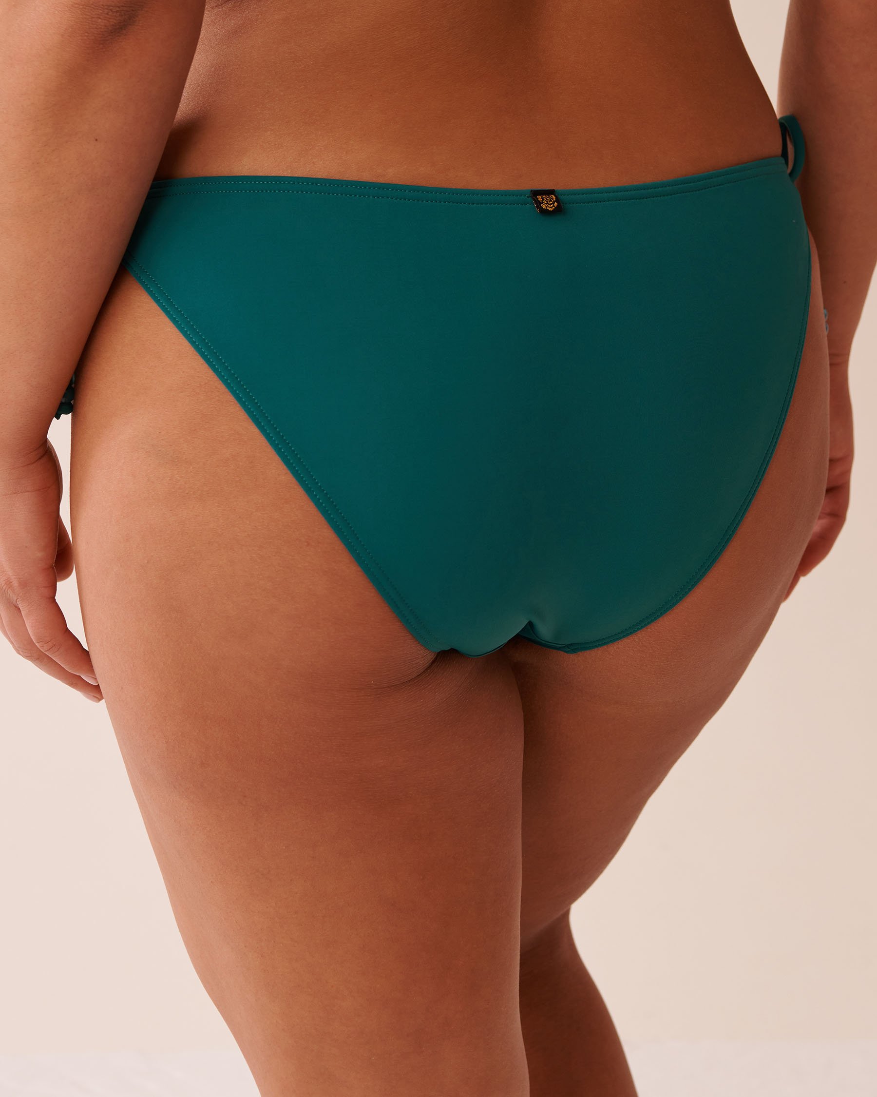 LA VIE EN ROSE AQUA TEAL BLUE Side Tie Brazilian Bikini Bottom Teal Blue 70300755 - View5
