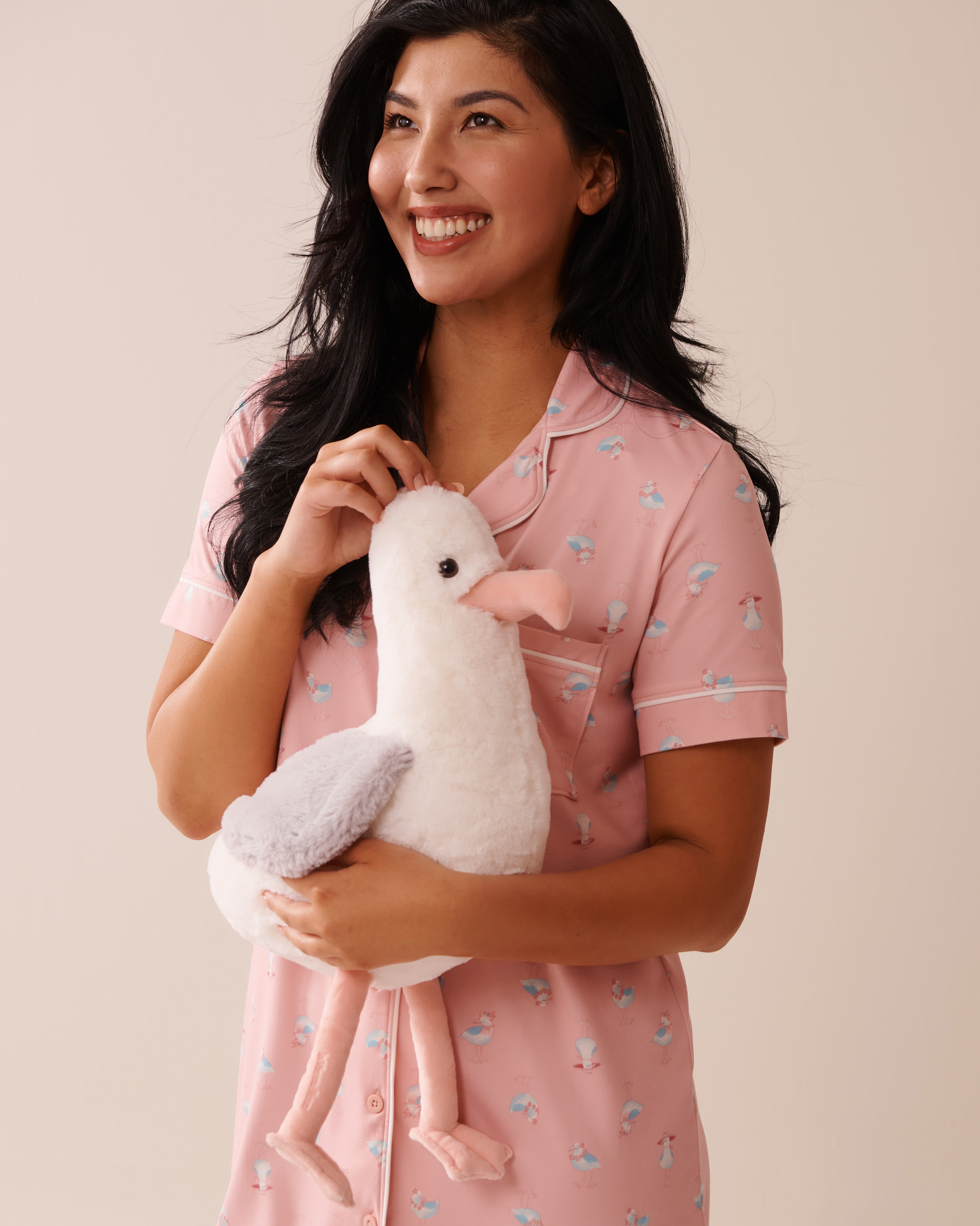 LA VIE EN ROSE Stuffed Seagull White 40700401 - View1