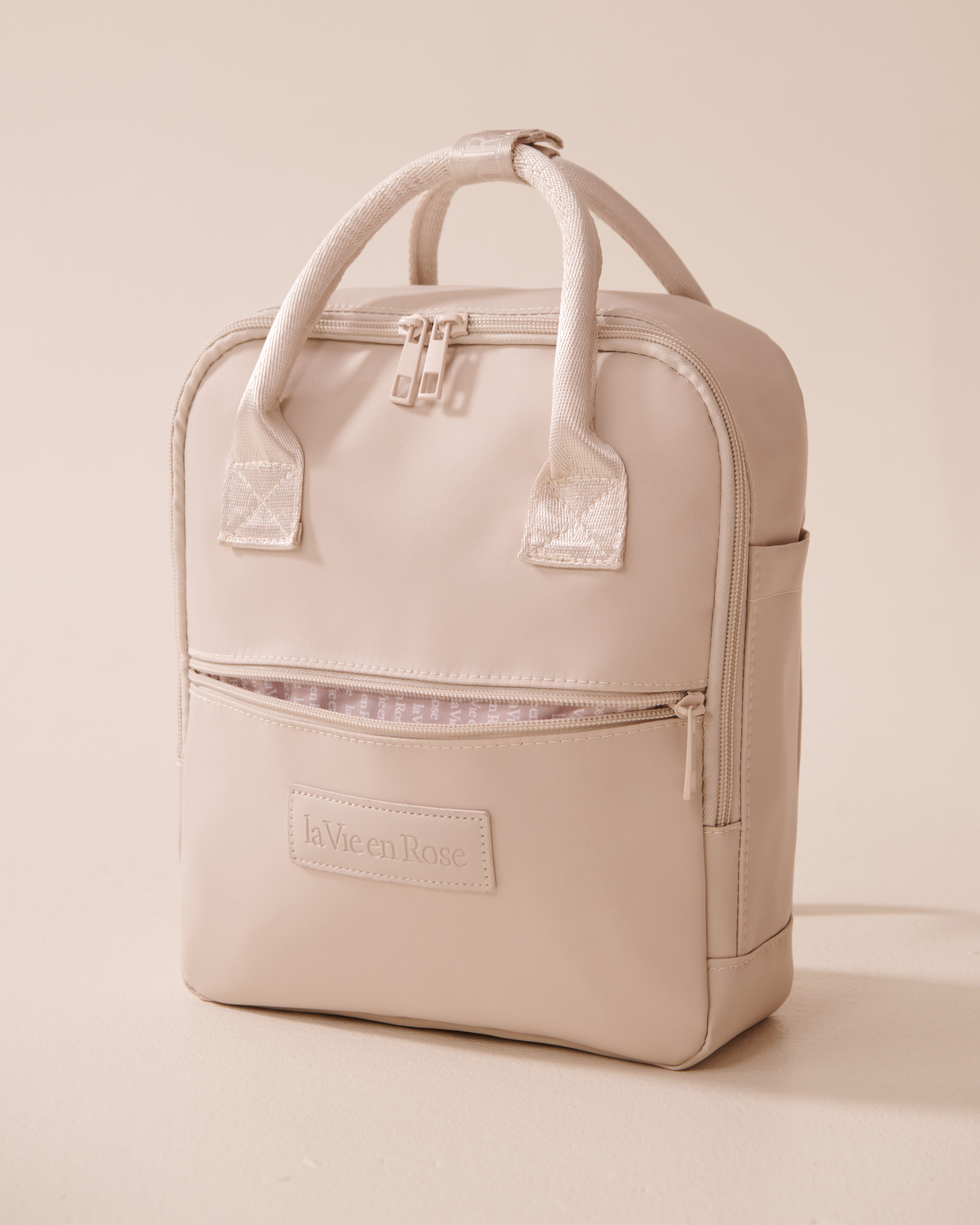 LA VIE EN ROSE Mini Backpack Light Beige 40700392 - View8