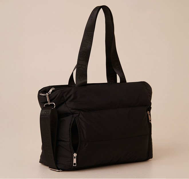 Black tote bag.