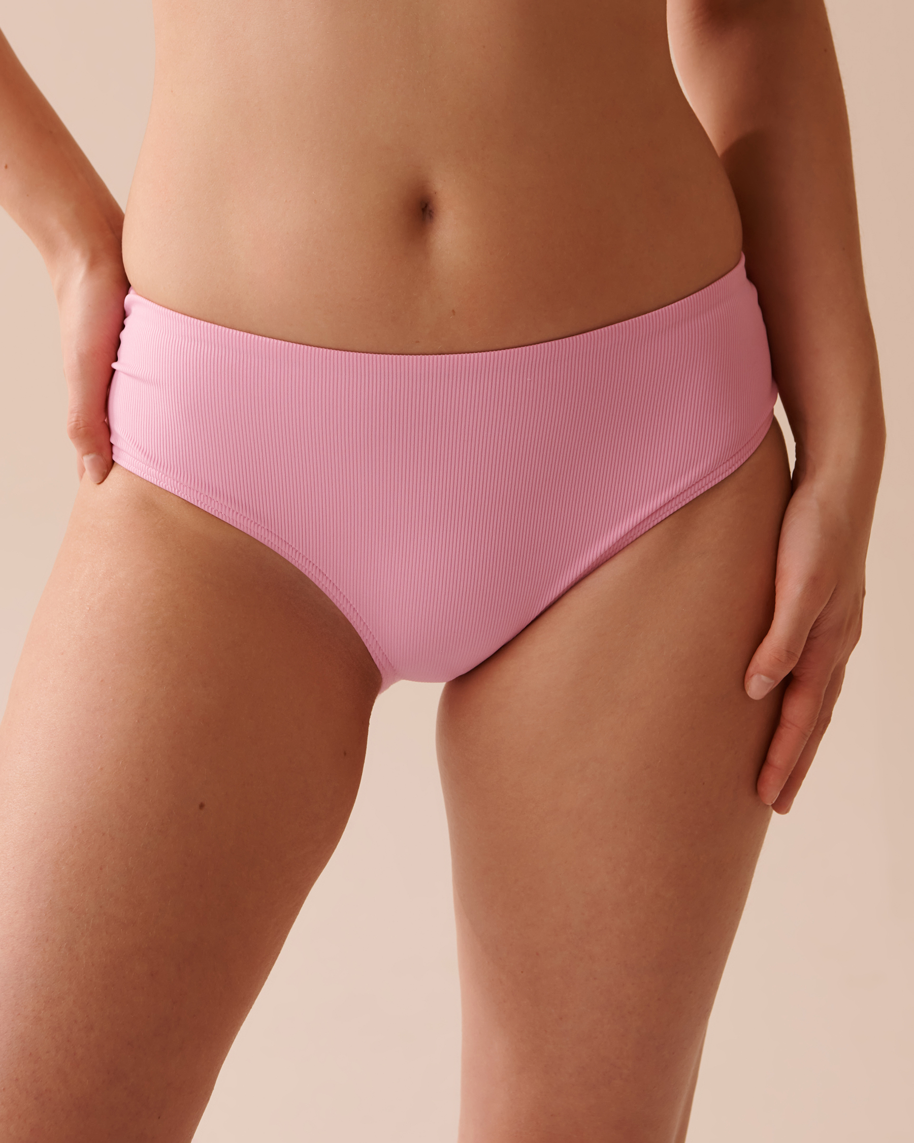 LA VIE EN ROSE AQUA PINK LEMONADE Recycled Fibers Mid Waist Bikini Bottom Pink Lemonade 70300598 - View1