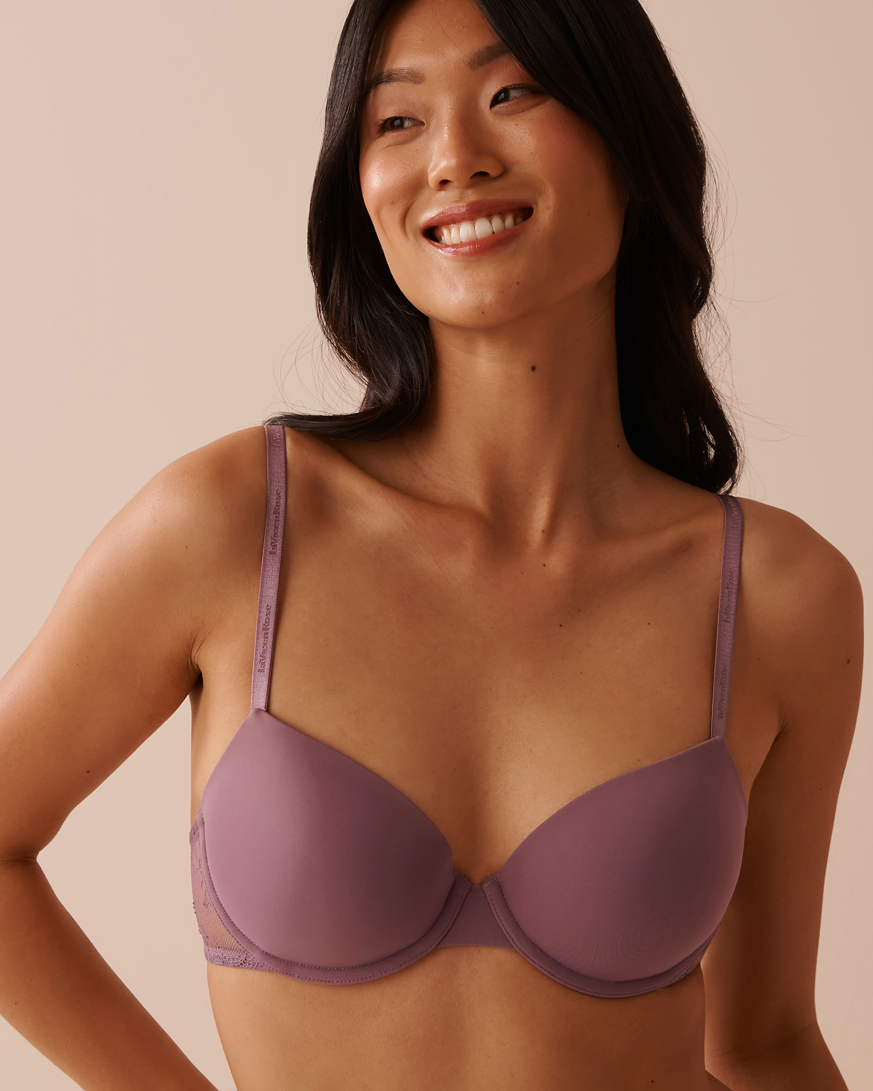 LA VIE EN ROSE Lightly Lined Demi Bra Mauve 10200414 - View1