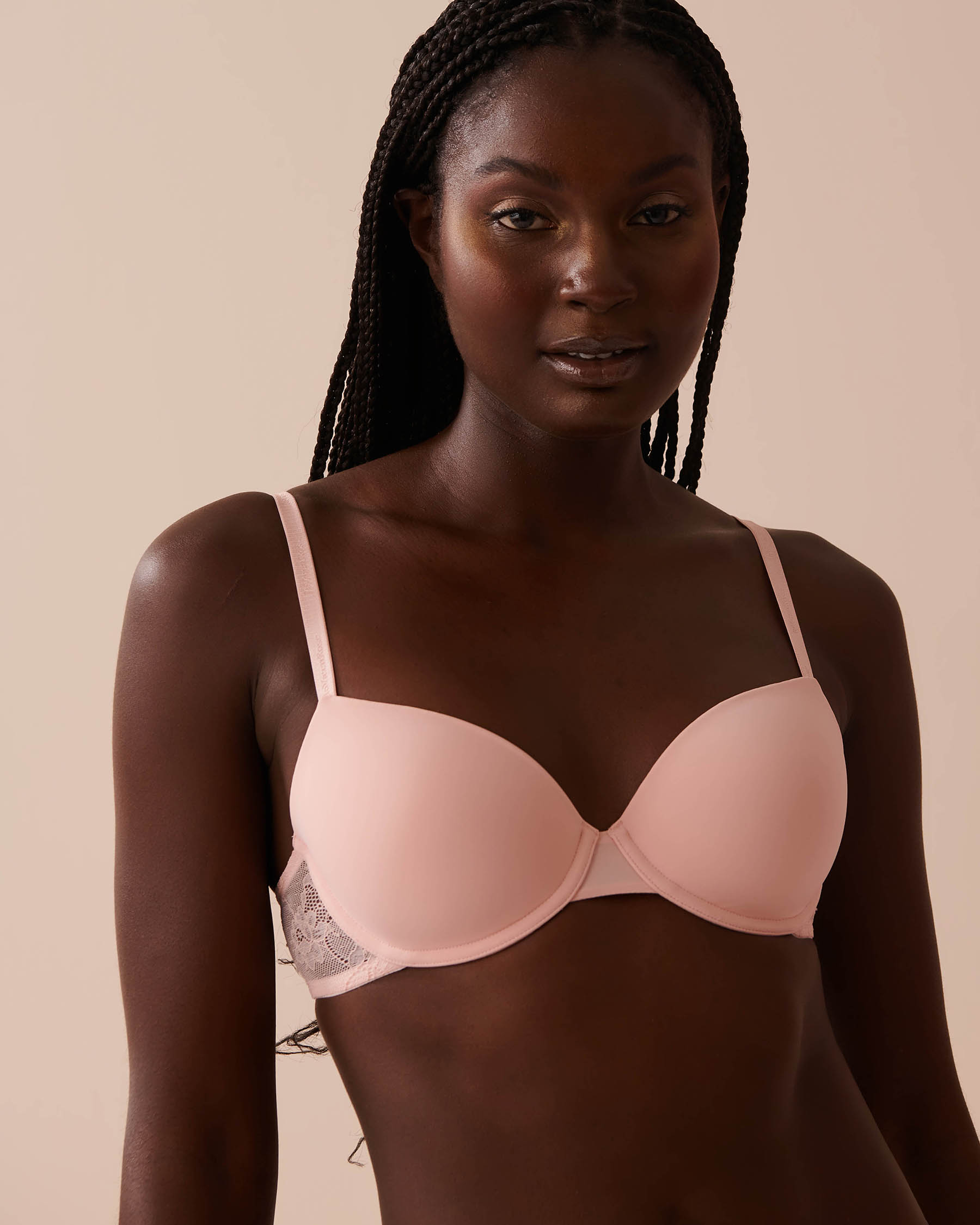 LA VIE EN ROSE Lightly Lined Demi Bra Salmon Pink 10200414 - View1