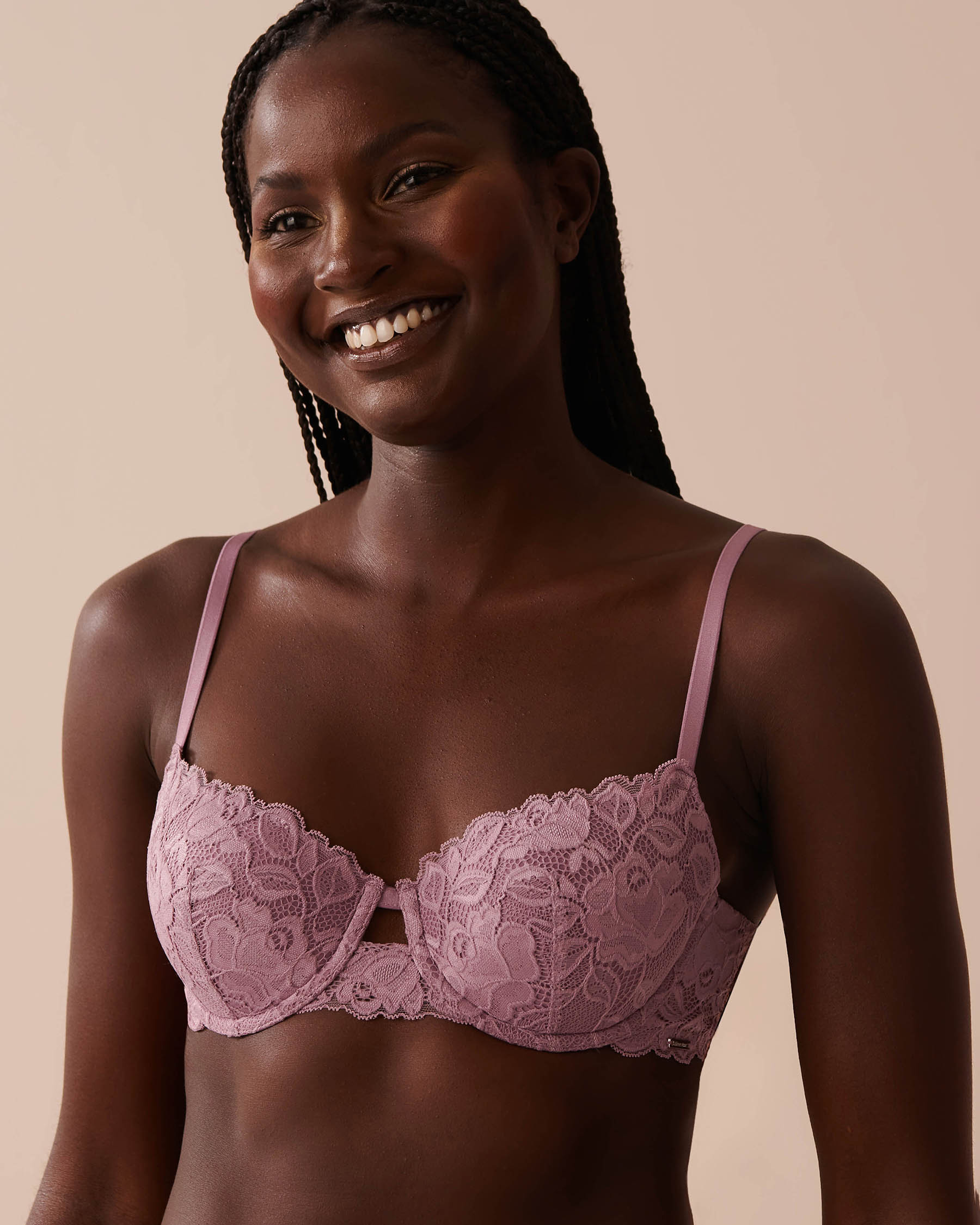 LA VIE EN ROSE Lightly Lined Balconette Flexible Demi Bra Dusty Orchid 10200420 - View1