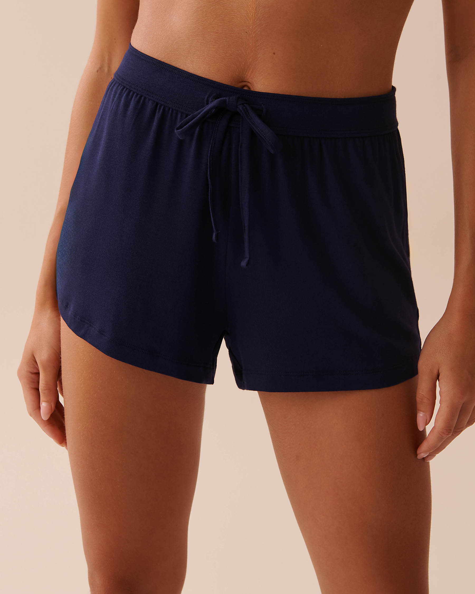 LA VIE EN ROSE Soft Jersey Shorts Evening Blue 40200618 - View1