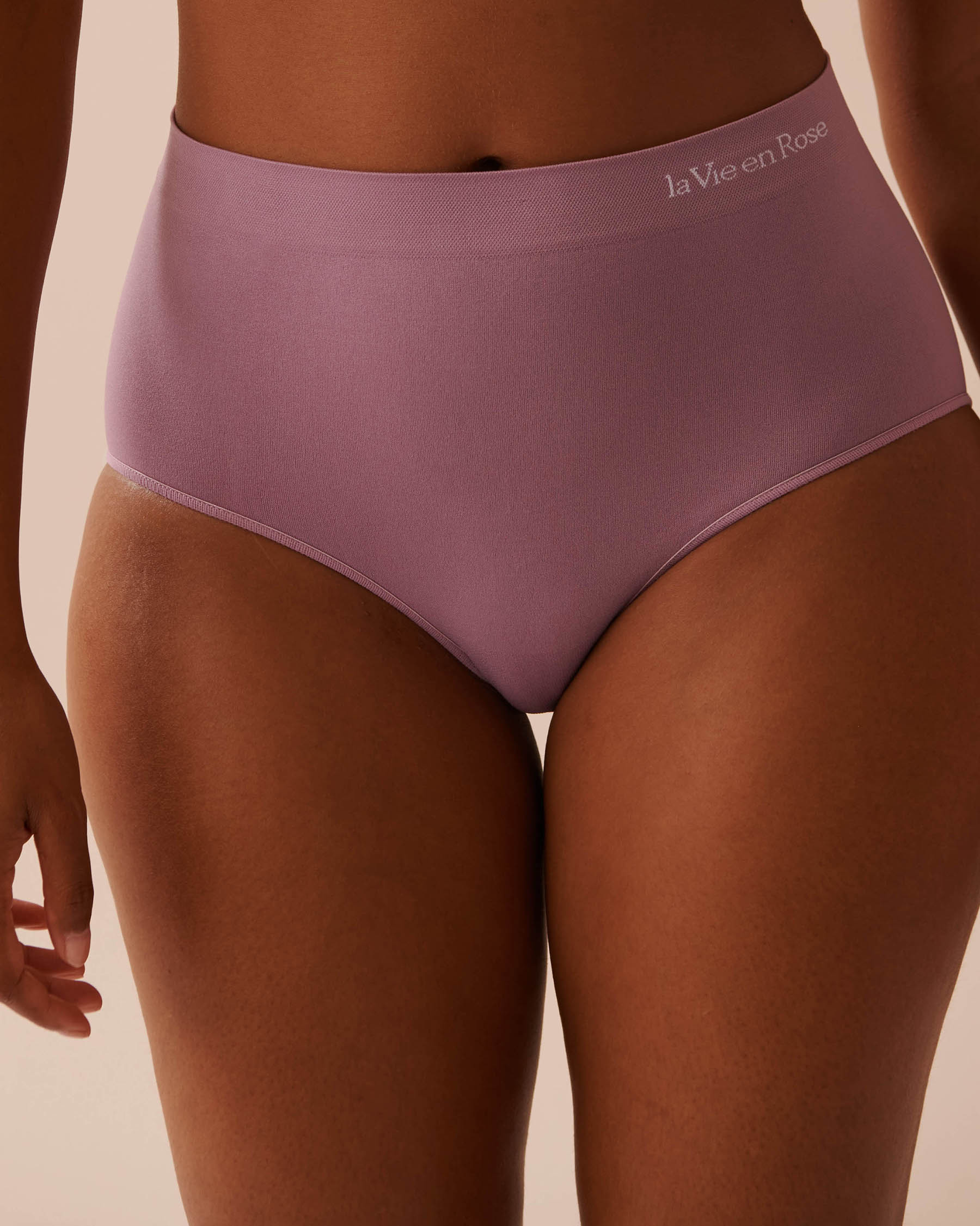 LA VIE EN ROSE Seamless Fabric High Waist Bikini Panty Dusty Orchid 20200526 - View1