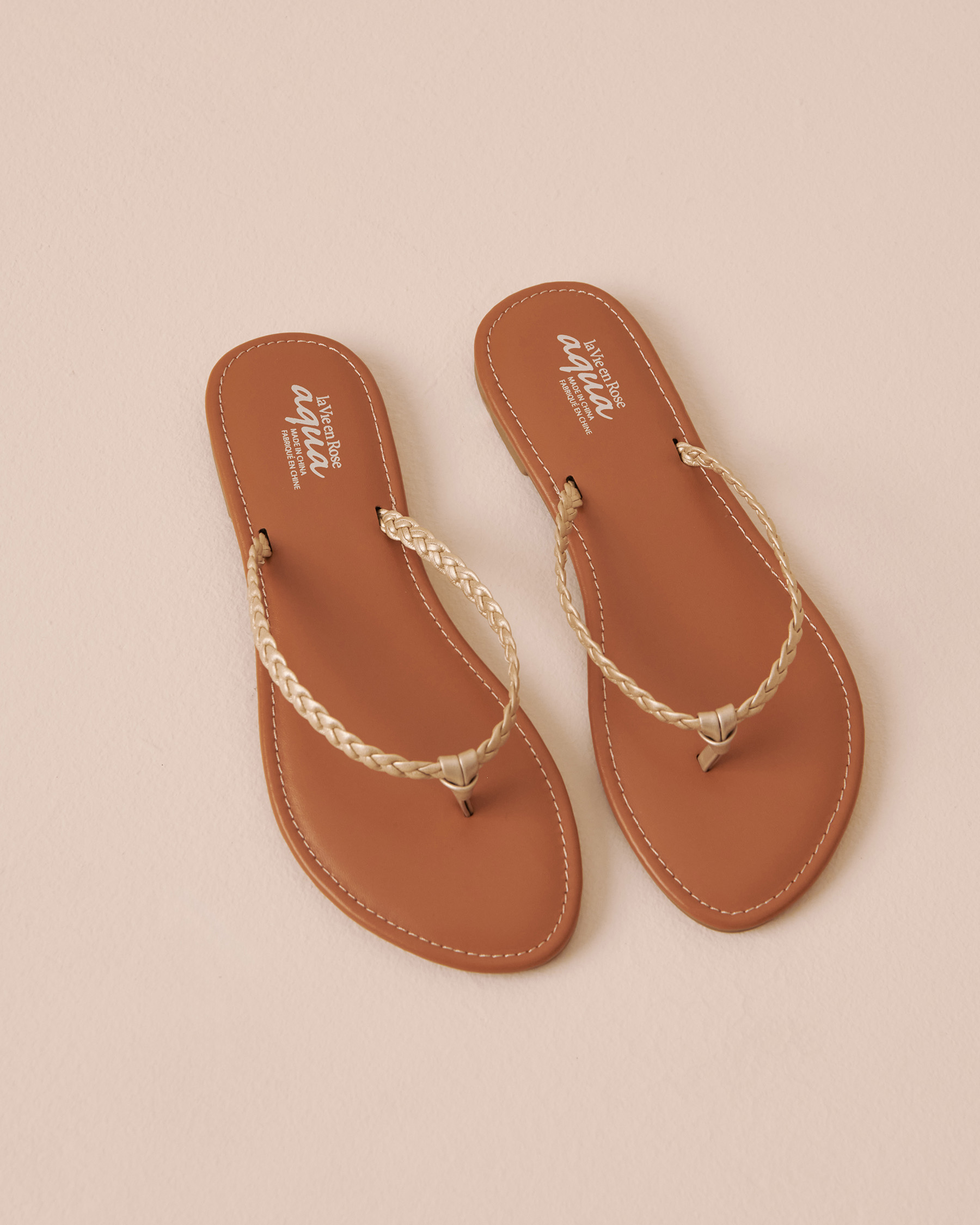 LA VIE EN ROSE AQUA Flip Flops Light brown 80500090 - View1