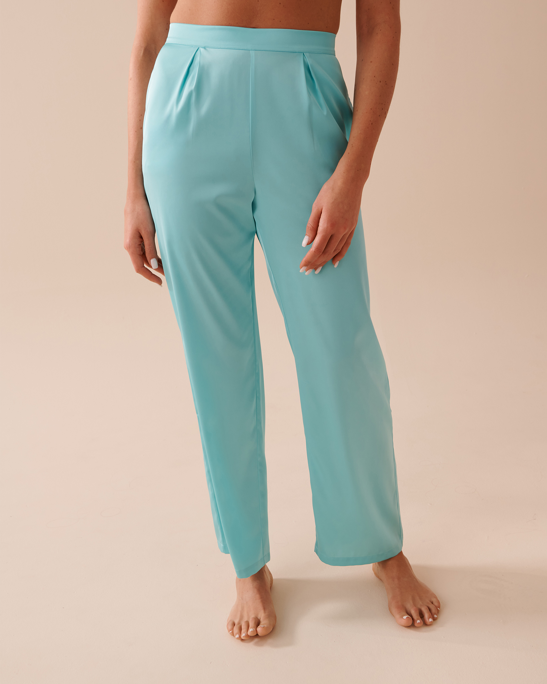 LA VIE EN ROSE Satin Pants Blue Raspberry Slush 60200100 - View1