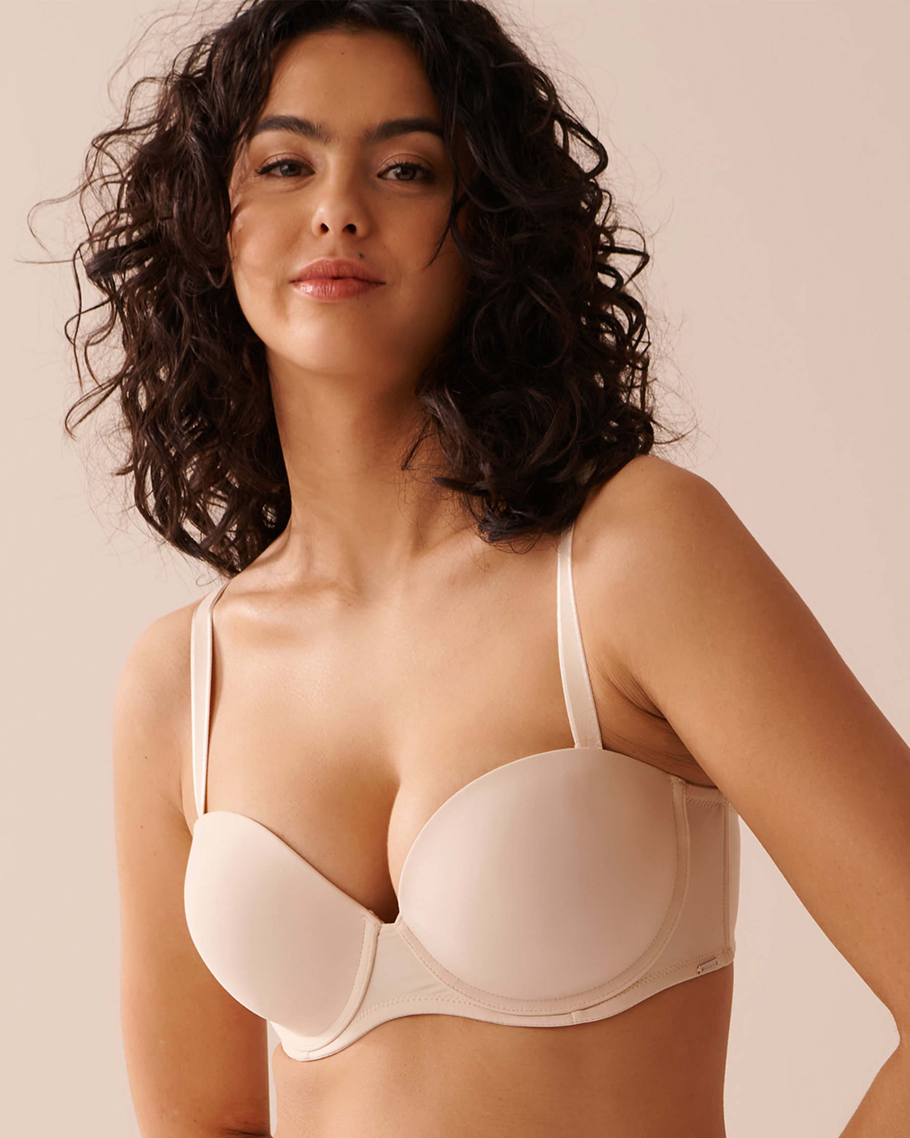 LA VIE EN ROSE Push-up Strapless Demi Bra Champagne 2040159 - View1